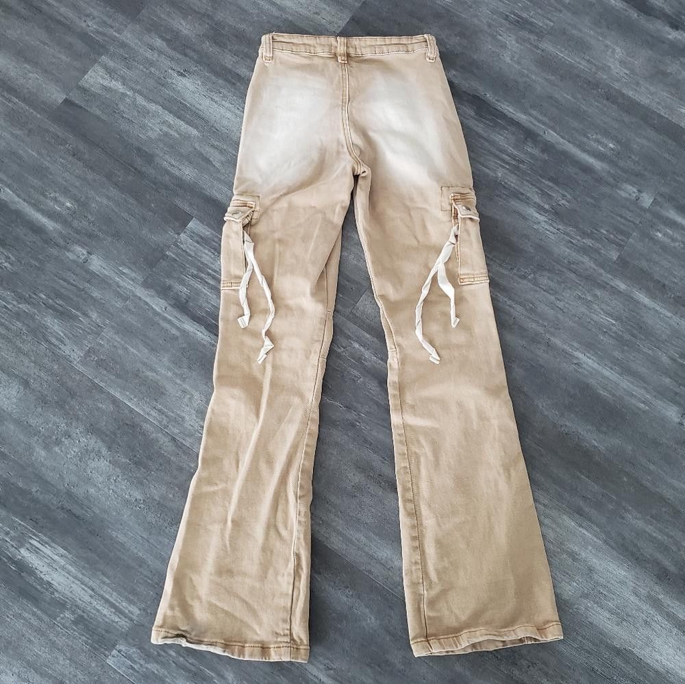Designer Nude Distressed Tiger Mist Cargo Jean Size 26" / US 2 / IT 38 - 2 Thumbnail