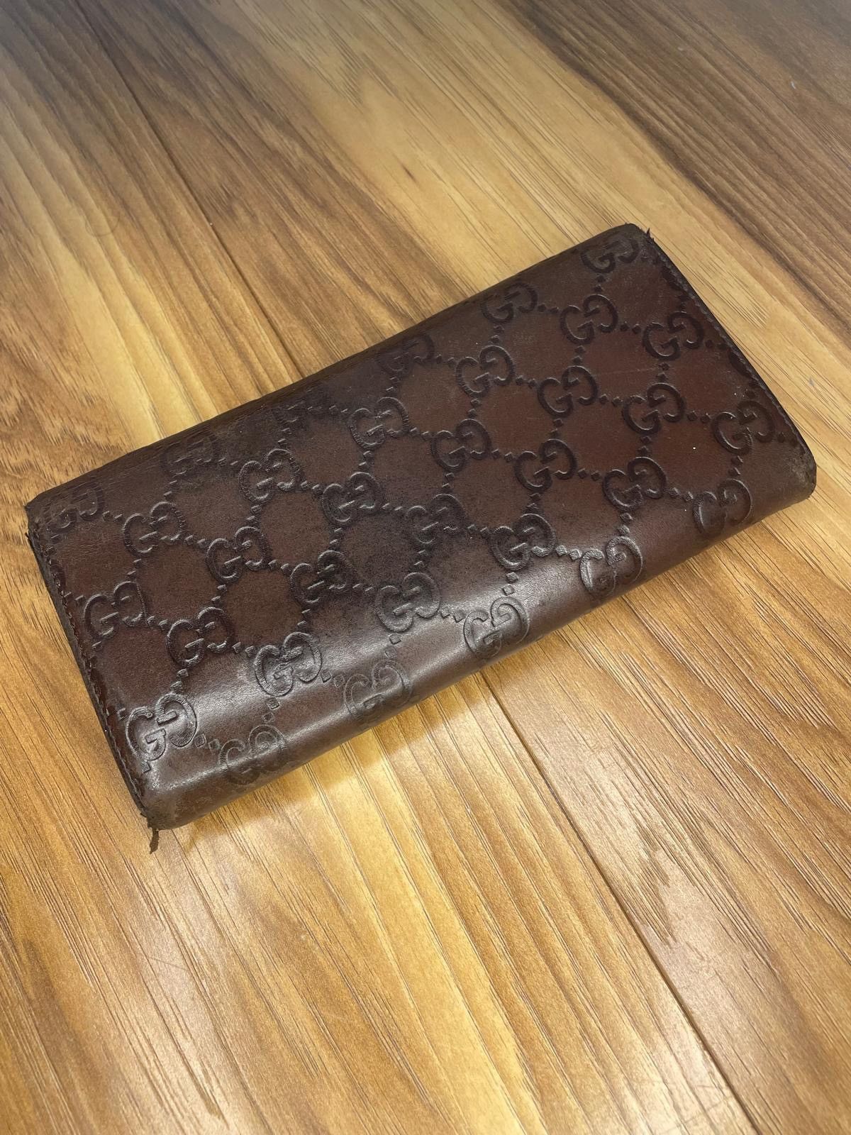 Gucci Gucci Long Wallet Purse Guccissima Brown Size ONE SIZE - 2 Thumbnail