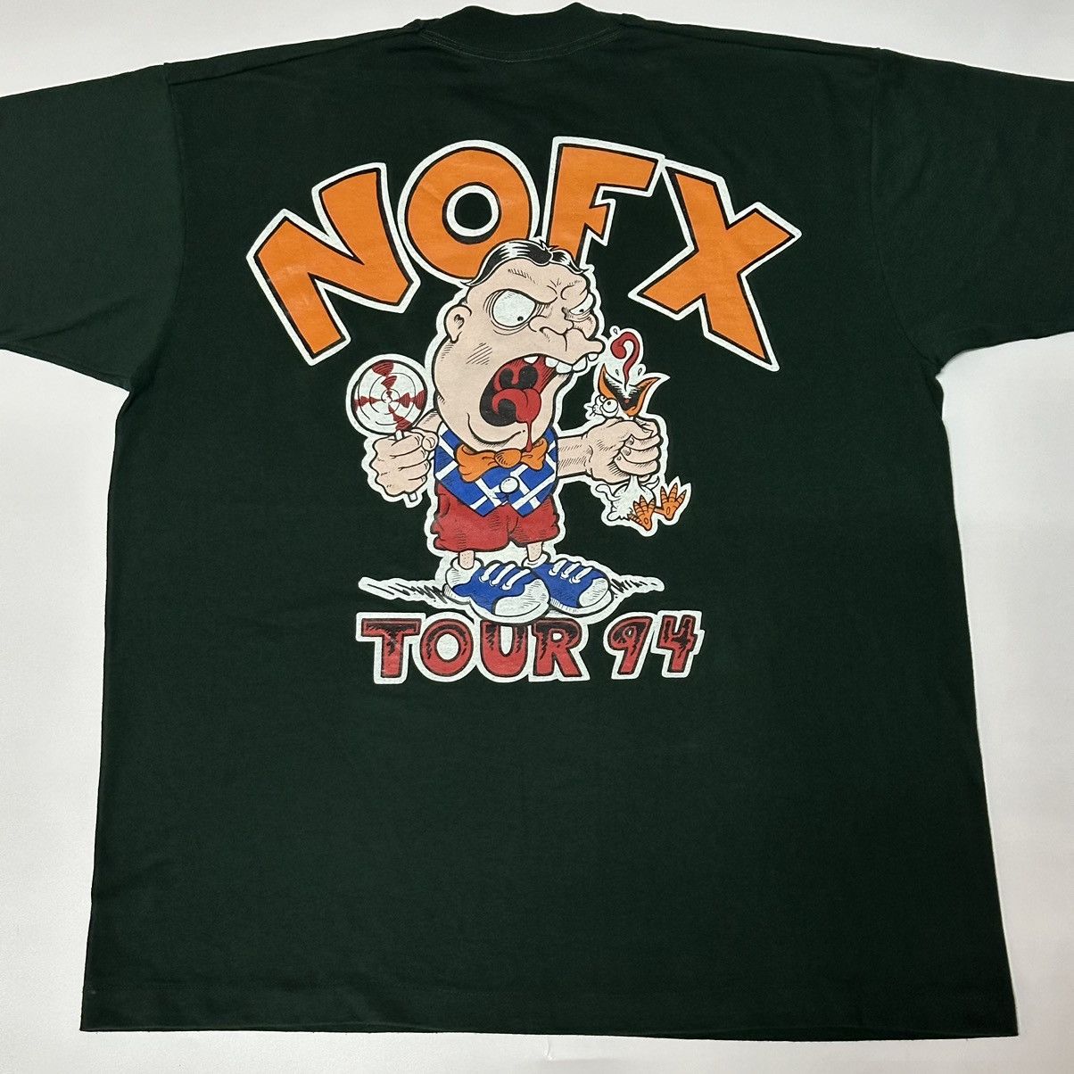 image of Band Tees Nofx Tour Vintage 90’S T-Shirt in Green, Men's (Size XL)