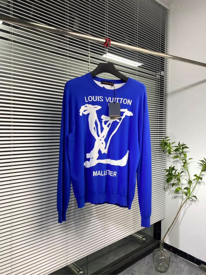 LOUIS VUITTON Graffiti jacquard monogram sweater Long sleev