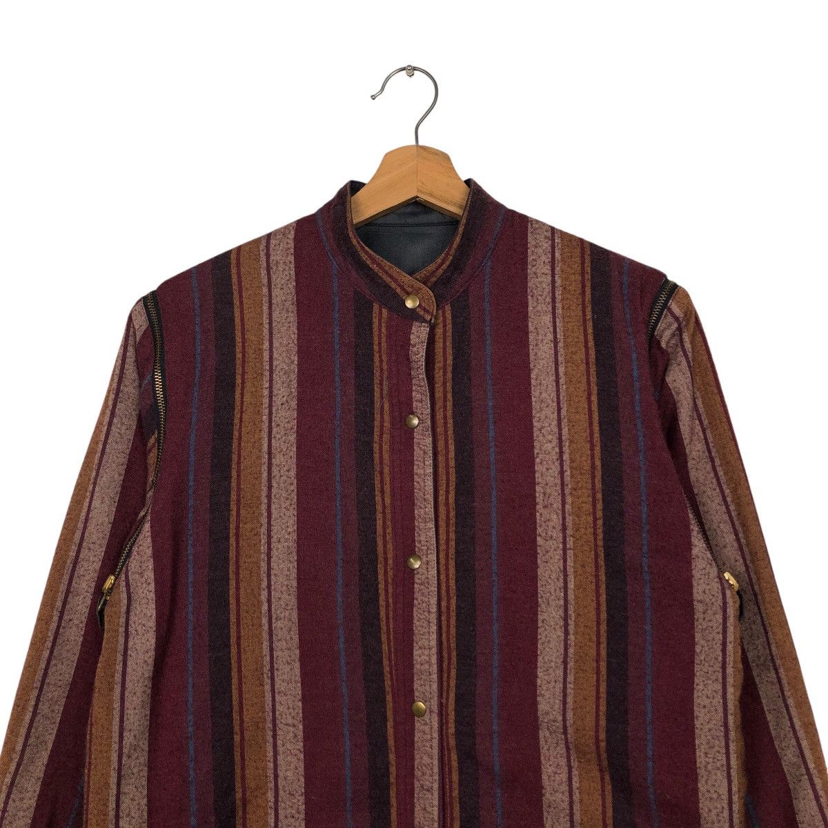 Japanese Brand 📌Vintage Bomber Jacket Reversible Striped Issey Miyake Size US M / EU 48-50 / 2 - 4 Thumbnail