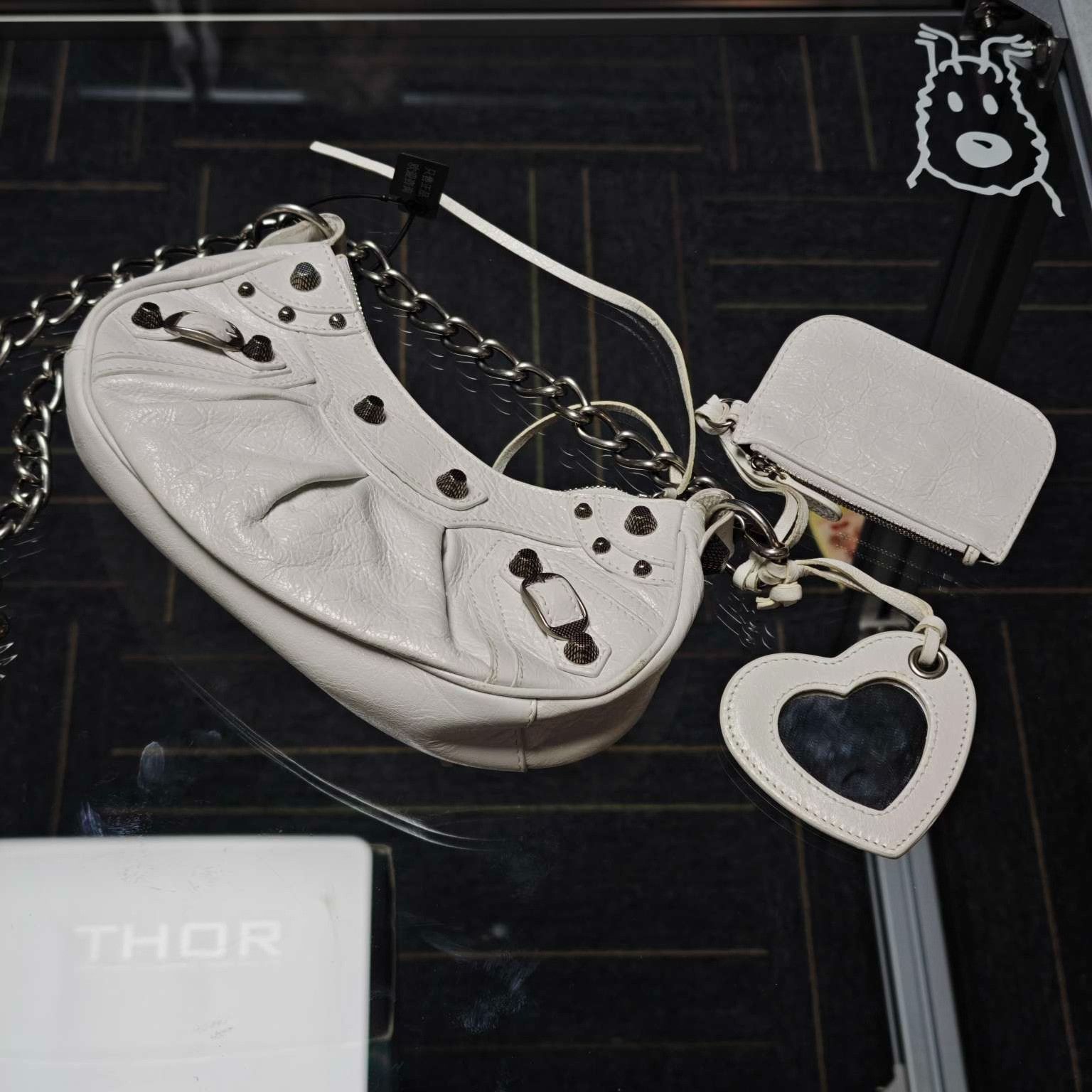 Balenciaga Balenciaga Le Cagole Accessories Heart-shaped Makeup Mirro Size ONE SIZE - 2 Thumbnail