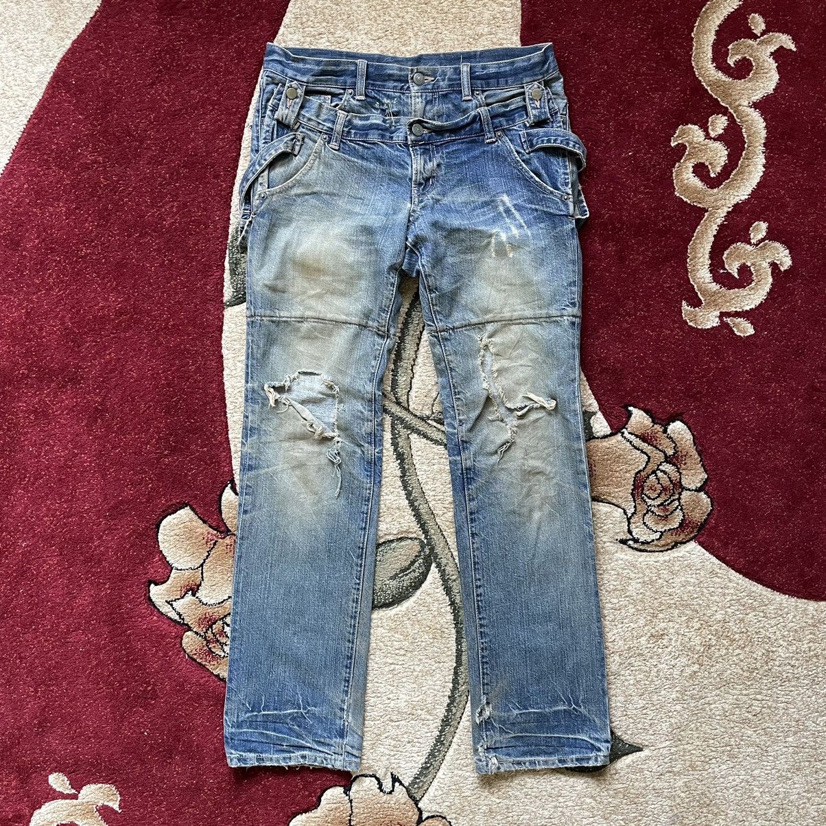 Japanese Brand × PPFM × Vintage PPFM DOUBLE WAIST RARE JEANS Size US 34 / EU 50 - 1 Thumbnail