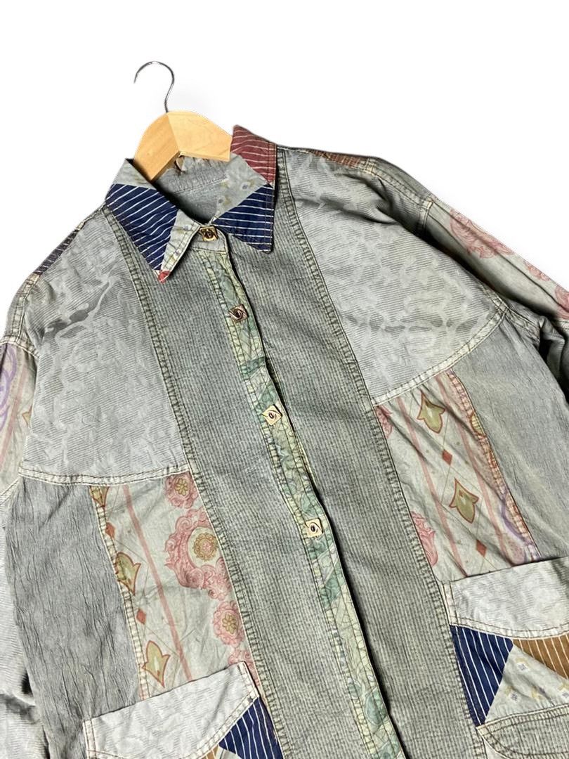 Japanese Brand Japanese Brand Patchwork Pattern Button Up Shirt (137) Size US S / EU 44-46 / 1 - 6 Thumbnail