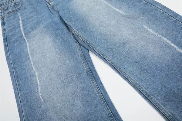 Japanese Brand VIBE Men's distressed loose wide-leg punk washed jeans Size US 32 / EU 48 - 6 Thumbnail
