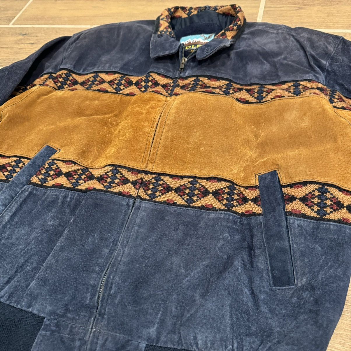 Adler × Vintage Vintage Adler Aztec Southwestern All Leather Full Zip Jacket Size US M / EU 48-50 / 2 - 8 Thumbnail