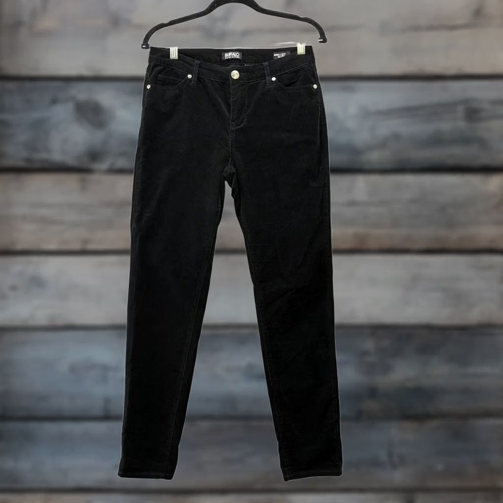 Buffalo David Bitton Buffalo David Bitton Velvet Skinny Pants Womens Size 6 / 28 Marvel Mid Rise Jeans Black Cotton Blend 5-Pocket Stretch Slim Fall Winter Size 28" / US 6 / IT 42 - 1 Thumbnail
