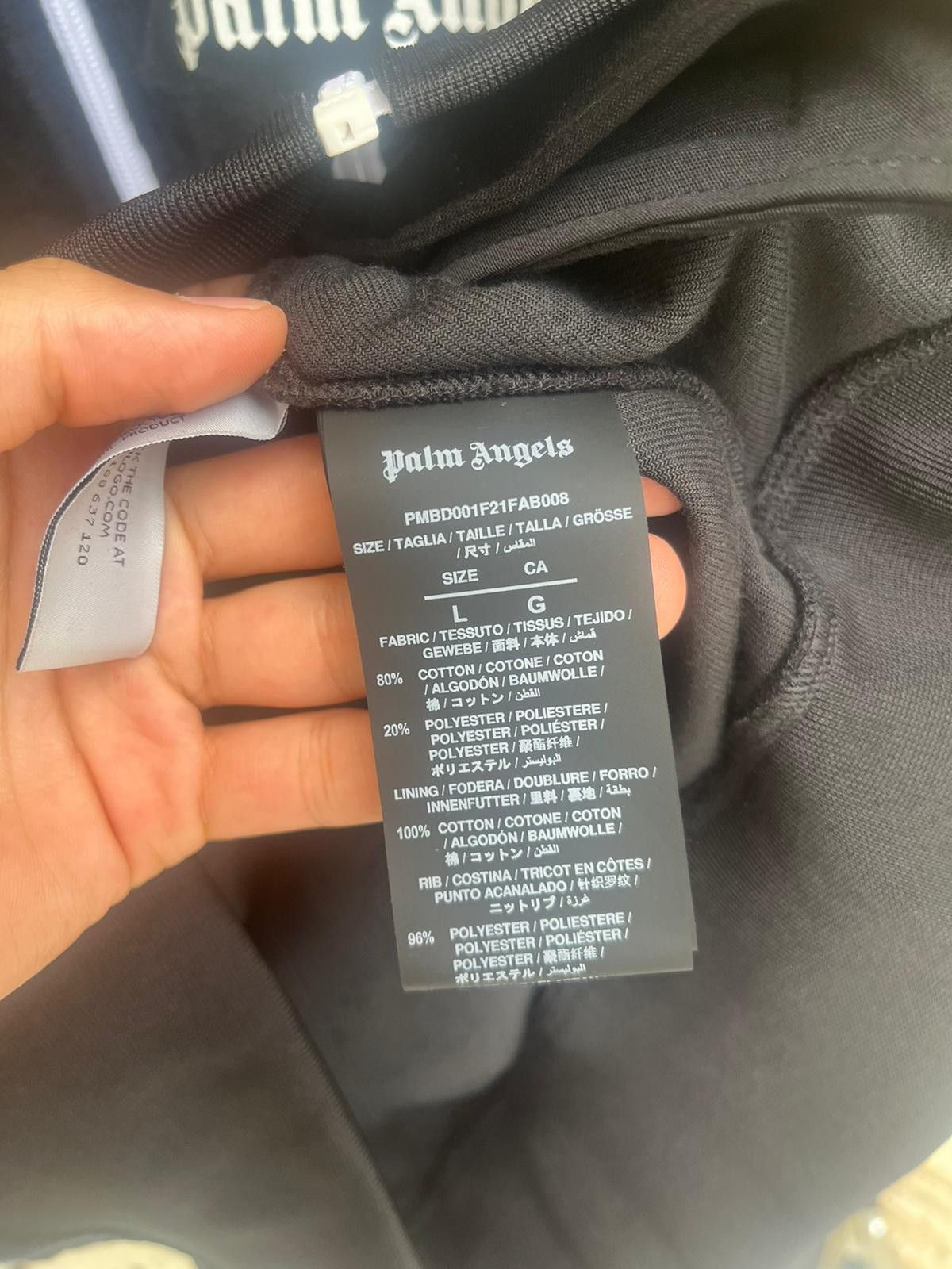 Palm Angels Chenille Track Jacket in Black Size US L / EU 52-54 / 3 - 9 Thumbnail