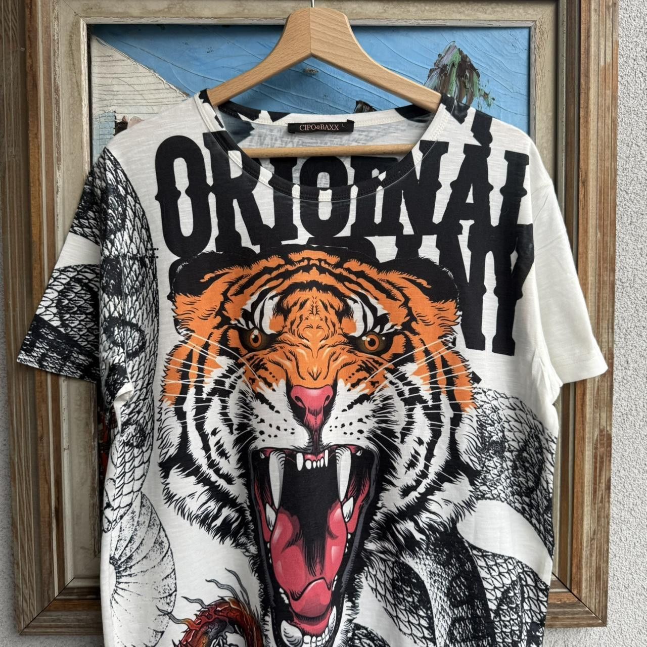 Vintage Cipo & Baxx white tiger skull dragon graphic Size US L / EU 52-54 / 3 - 5 Thumbnail