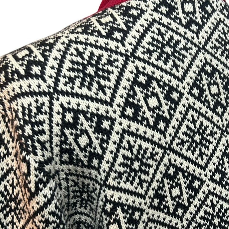 Talbots VTG 90s Talbots Large Winter Chalet Snowflake Fringe Sweater Size L / US 10 / IT 46 - 22 Thumbnail