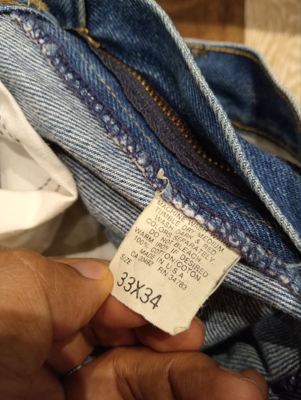 Lee RARE LEE RIDERS VINTAGE DENIM JEANS - SIZE 33x34 Size US 33 - 12 Thumbnail