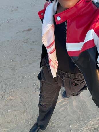 Other Women’s Cropped Biker Jacket | Red & Black Racing Style Size S / US 4 / IT 40 - 11 Thumbnail