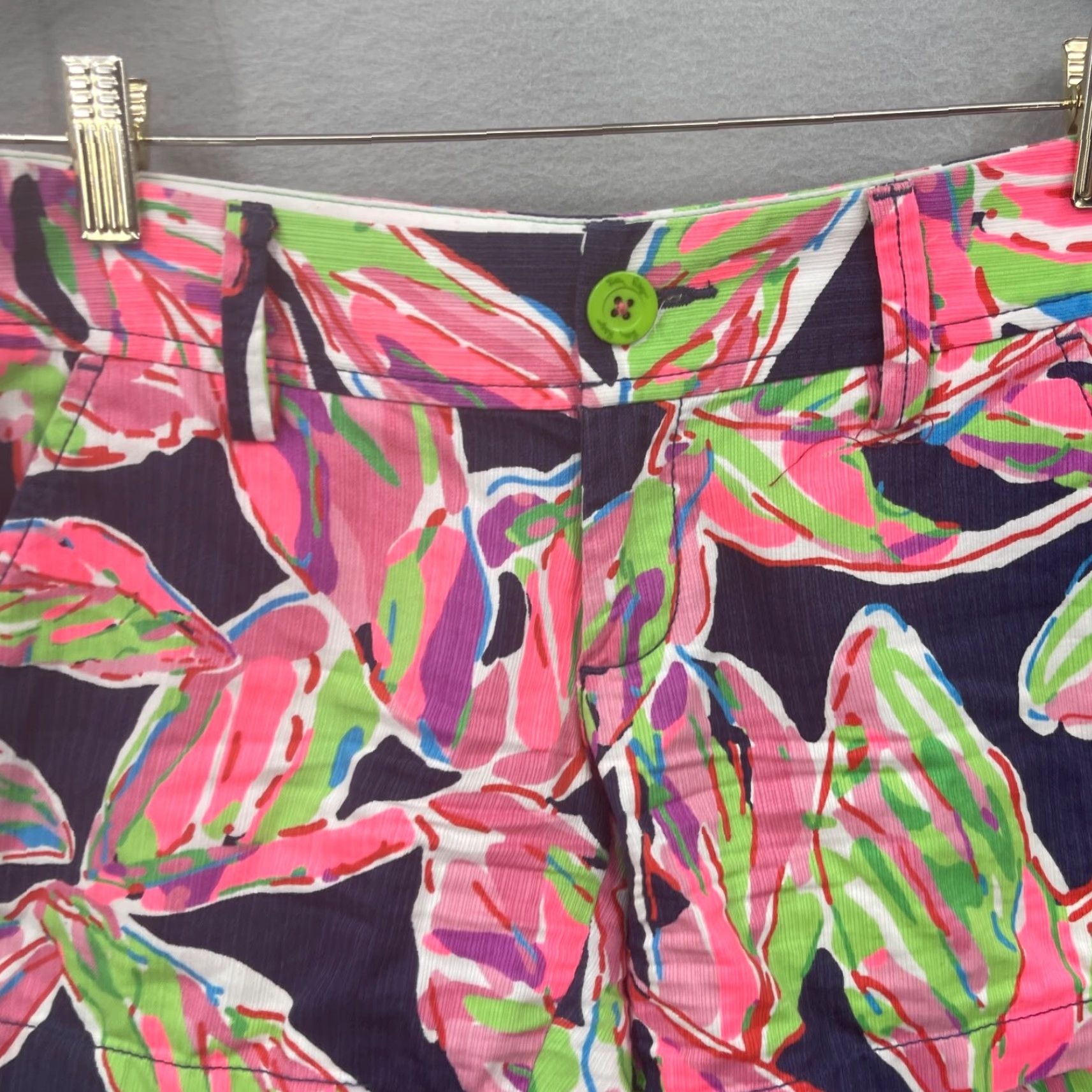 Lilly Pulitzer Lilly Pulitzer Callahan Shorts Womens 00 Floral Blue Preppy Casual Pockets Size 24" / US 00 / IT 34 - 3 Thumbnail