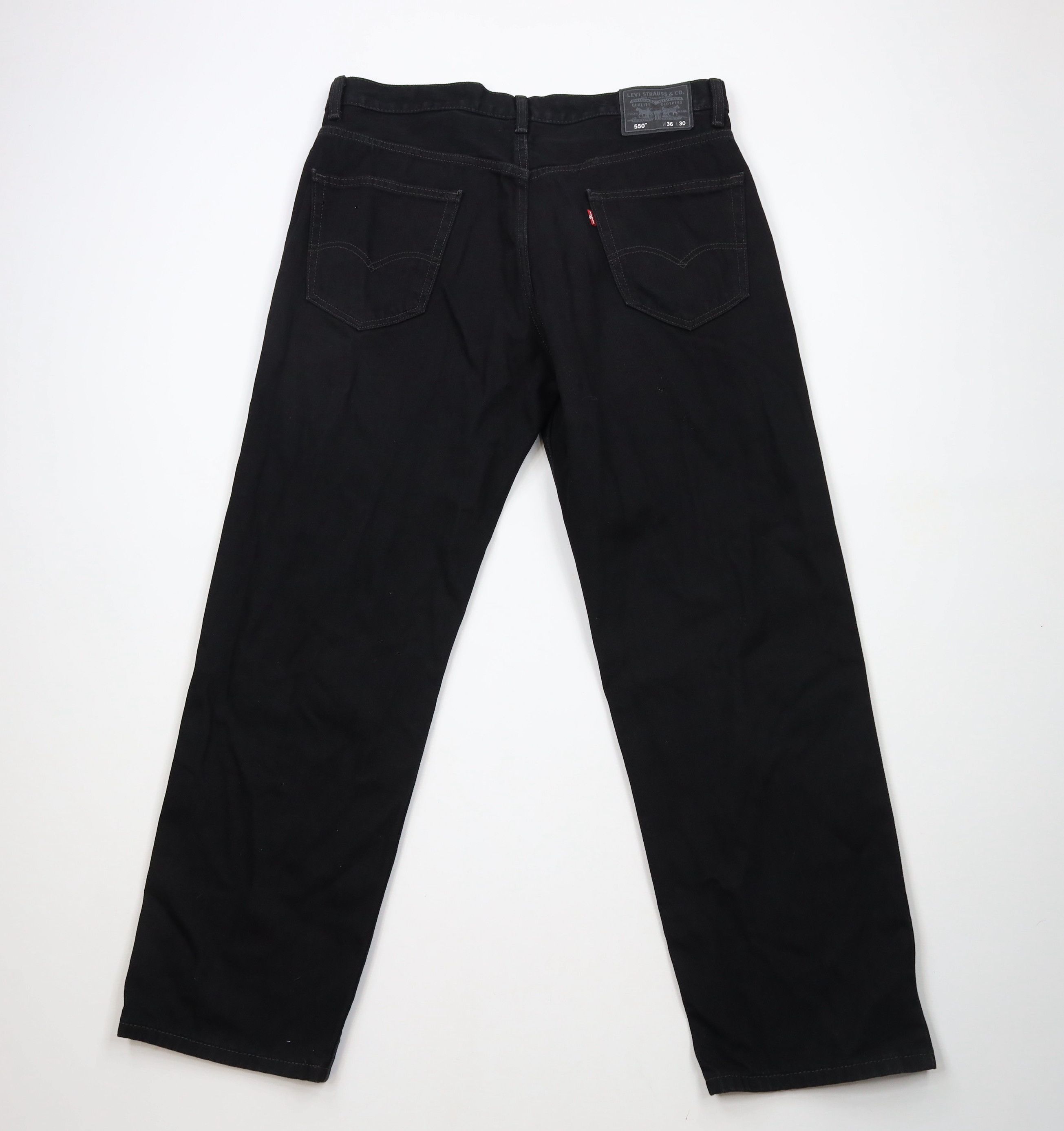 Levi's × Vintage Vintage Y2K Levis 550 Relaxed Fit Denim Jeans Black Cotton Size US 36 / EU 52 - 9 Thumbnail