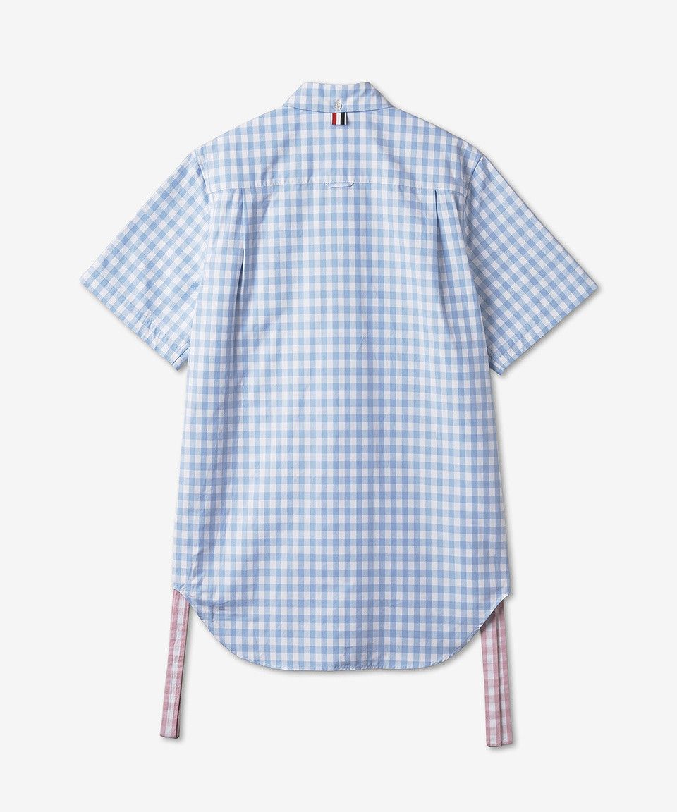 Thom Browne THOM BROWNE blue white gingham cotton gathered shirt dress Size M / US 6-8 / IT 42-44 - 2 Thumbnail