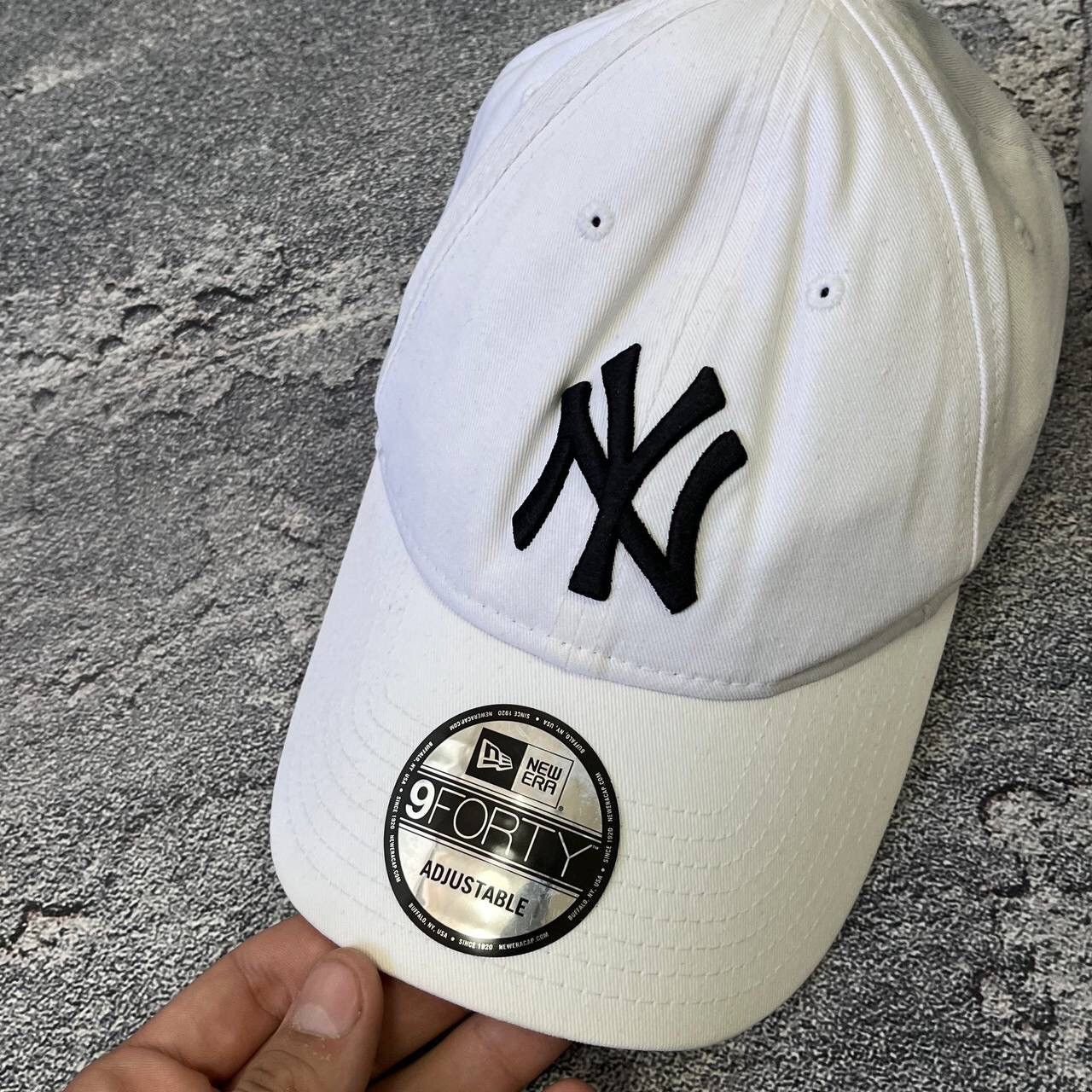 New Era Vintage New Era New York 9FORTY White Spell Out Baseball Hat Size ONE SIZE - 9 Thumbnail