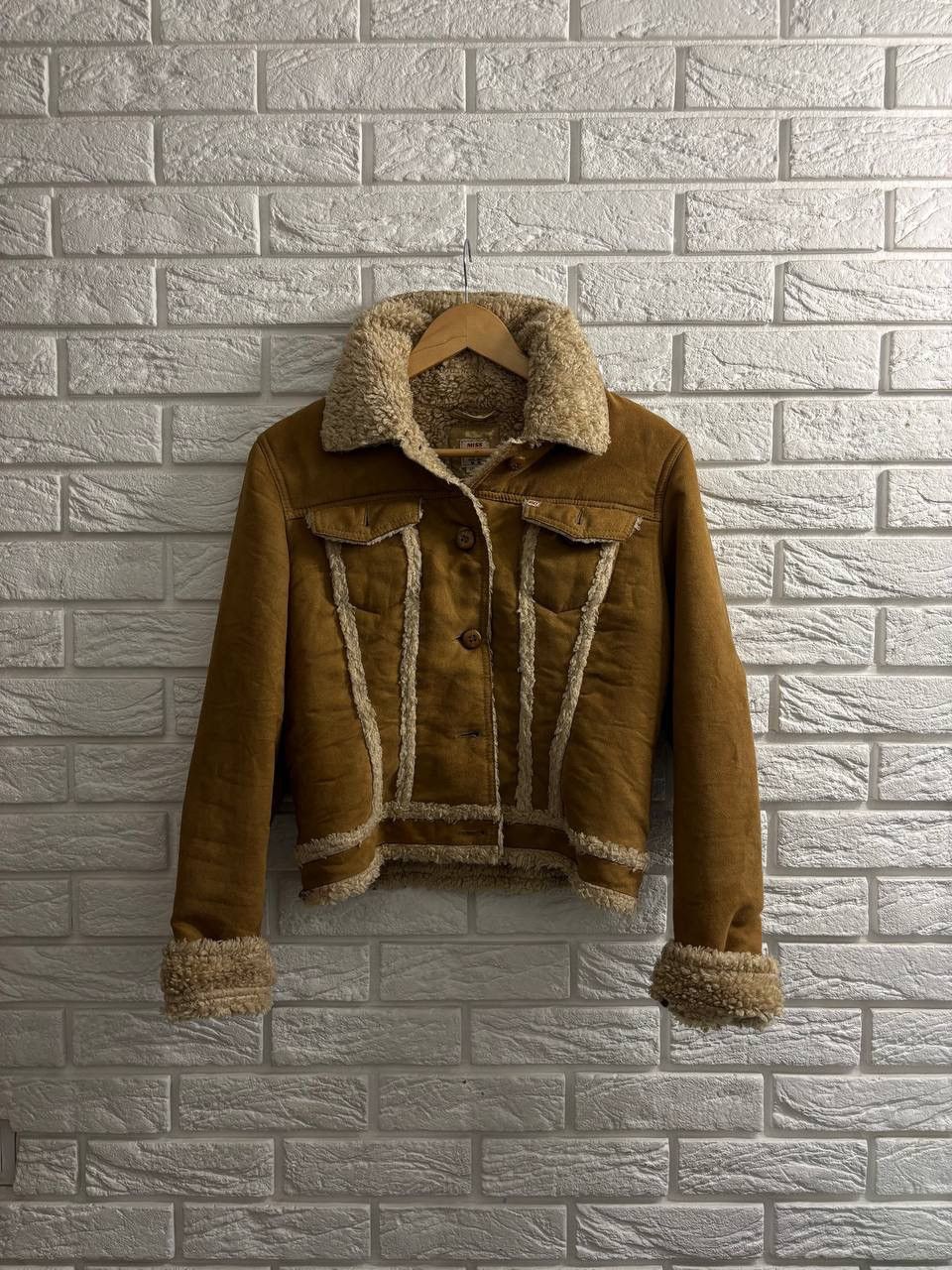Miss Sixty Miss Sixty vintage Y2K faux fur washed Sherpa jacket Size L / US 10 / IT 46 - 1 Thumbnail