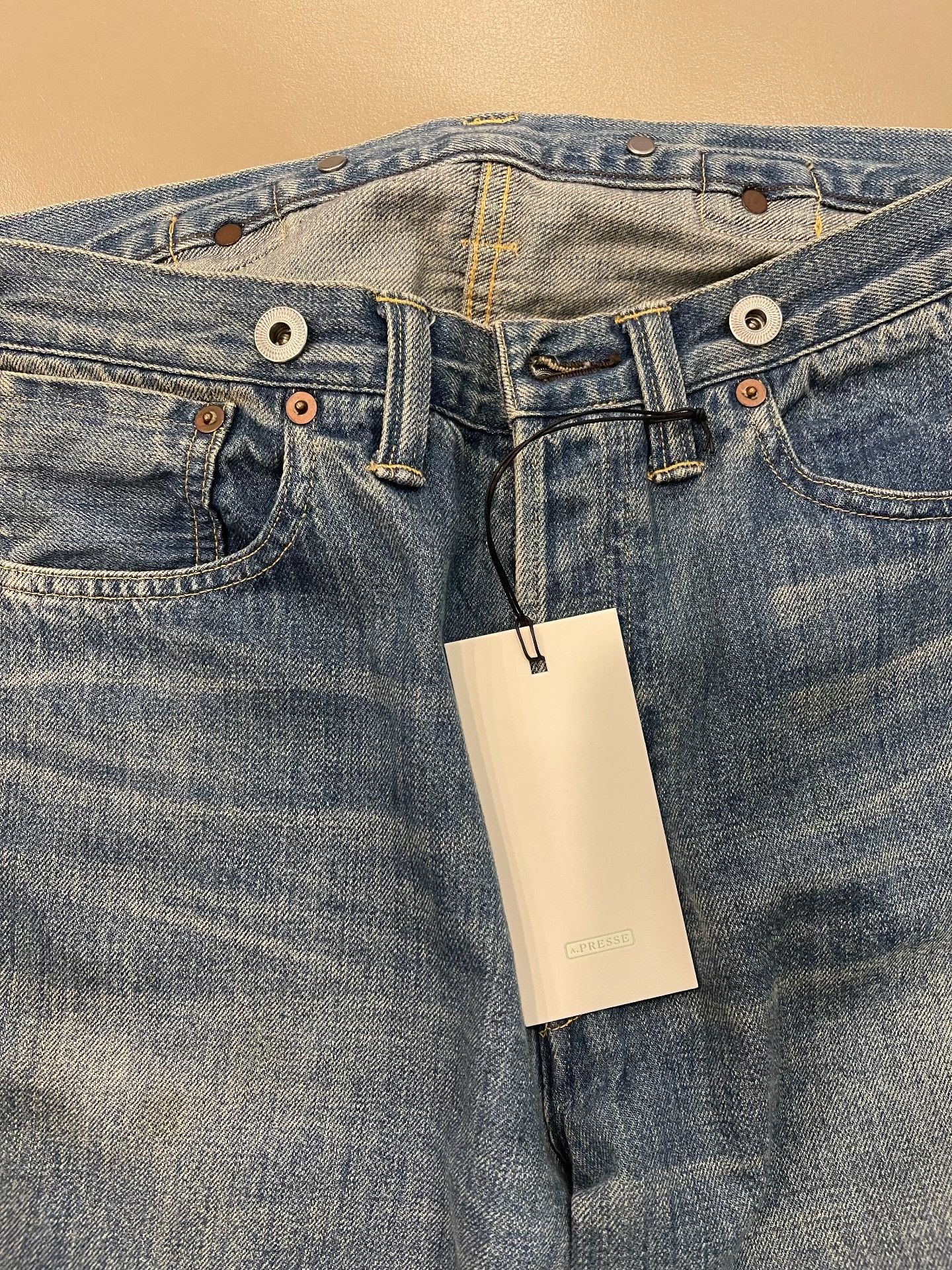A.PRESSE a.presse no.2 washed denim pants Size US 32 / EU 48 - 2 Thumbnail