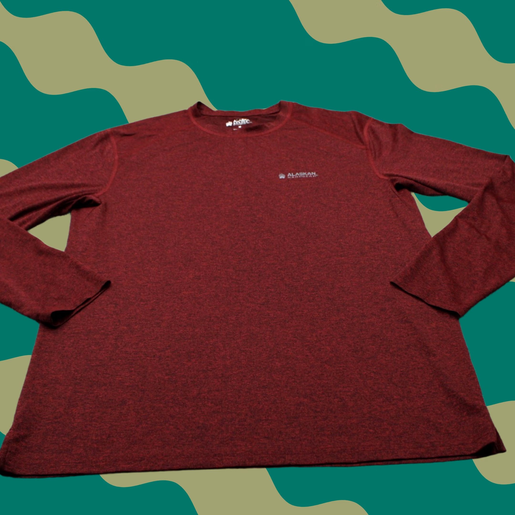 Vintage Duluth Alaskan Hardgear Shirt Mens Medium Red Long Sleeve Tee Pullover Crew Neck Polyester Breathable Lightweight Moisture Wicking Size US M / EU 48-50 / 2 - 1 Thumbnail