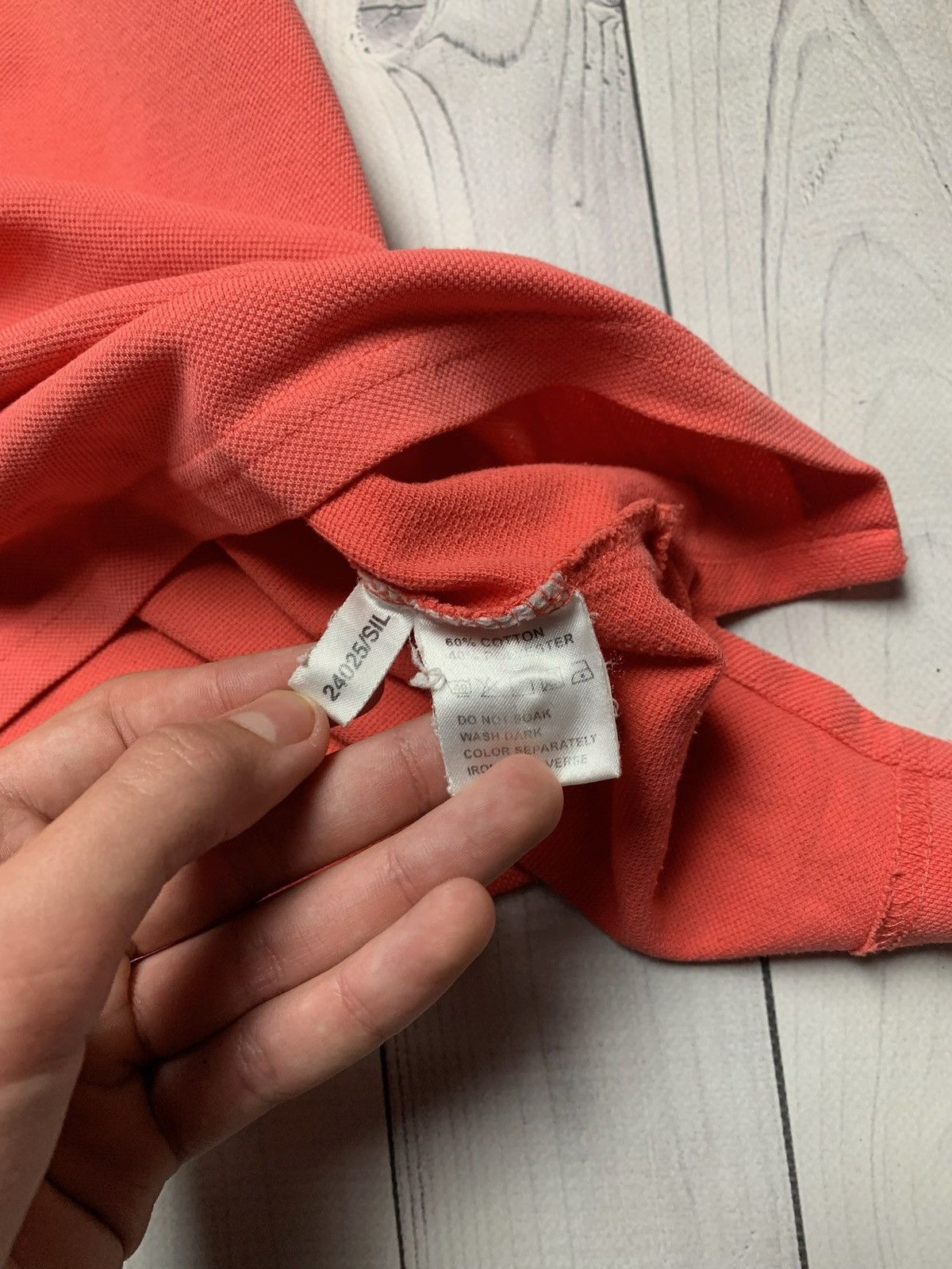 Vintage × Yves Saint Laurent Vintage Yves Saint Laurent polo pink peach size M logo Size US M / EU 48-50 / 2 - 5 Thumbnail