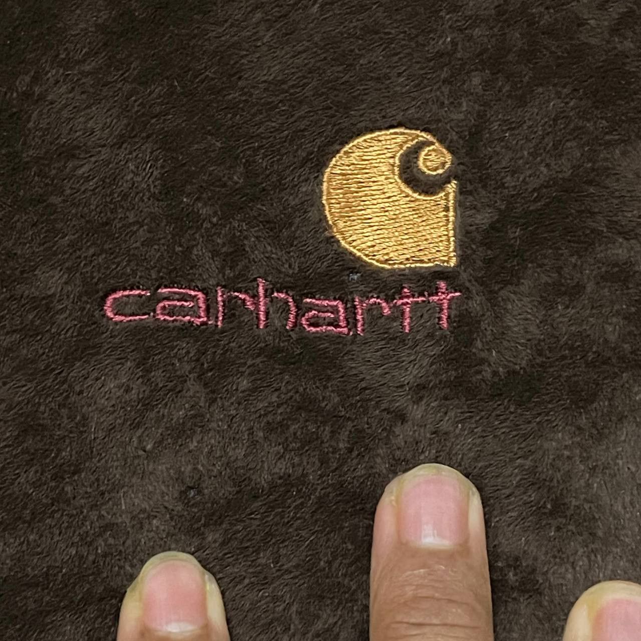 Carhartt Vintage Carhartt Brown Velvet Half Zipper Jacket Size US L / EU 52-54 / 3 - 5 Thumbnail