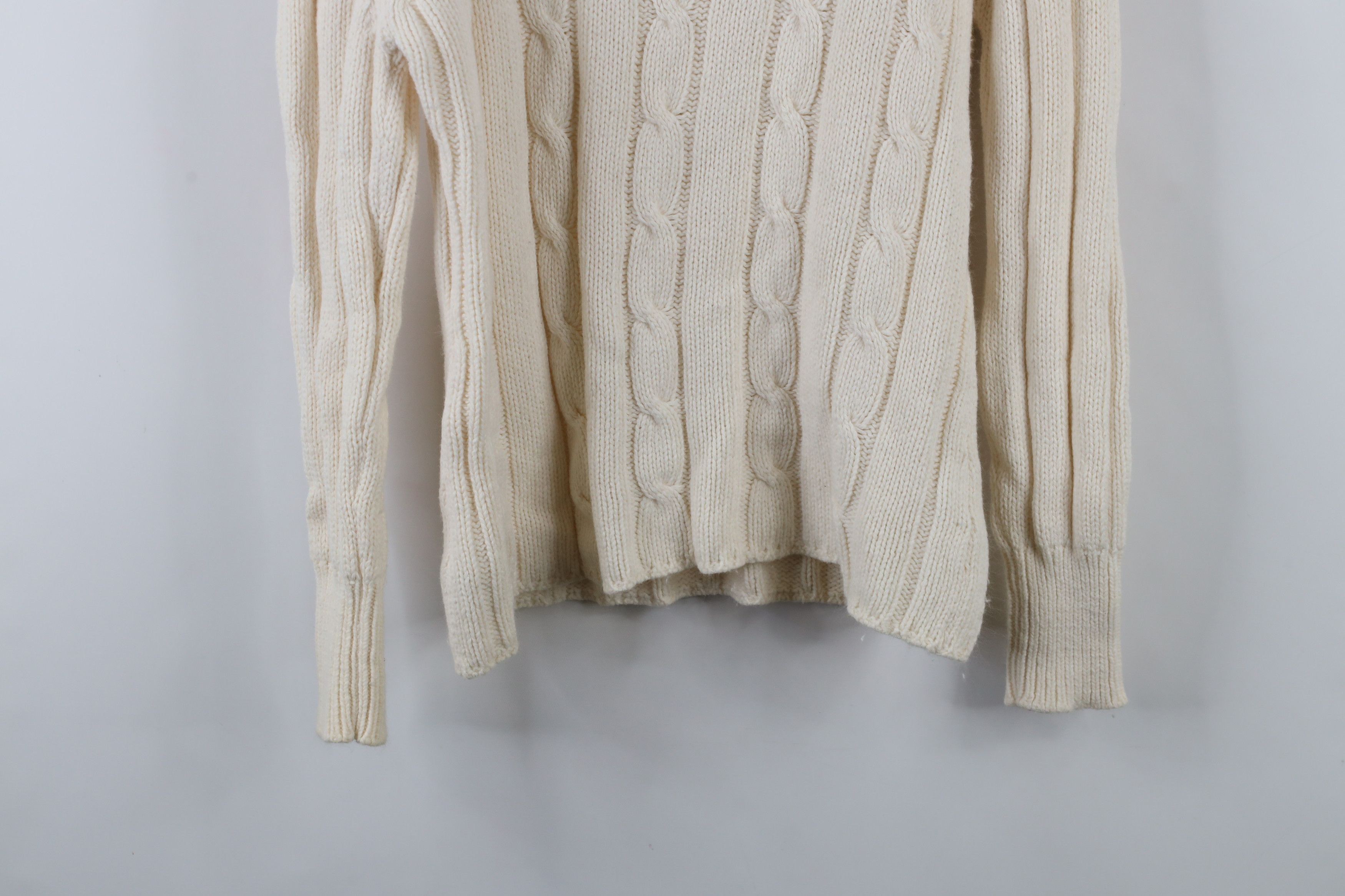 Columbia × Vintage Vintage Columbia Blend Chunky Cable Knit Turtleneck Sweater Size L / US 10 / IT 46 - 11 Thumbnail