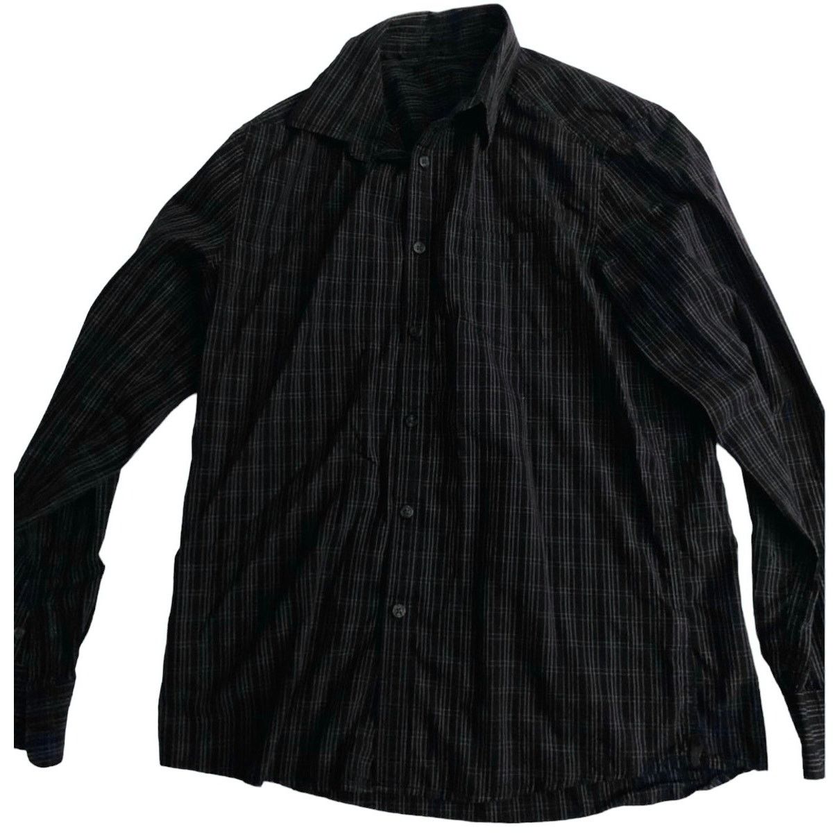 Kenneth Cole Kenneth Cole New York Dress Shirt Long Sleeve - Black & Gray Size US M / EU 48-50 / 2 - 1 Thumbnail