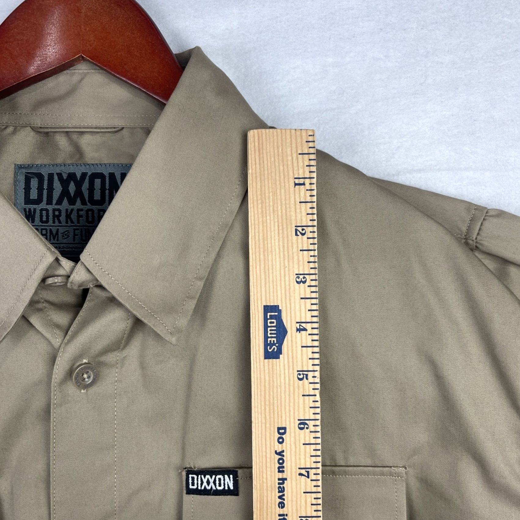 Vintage Dixxon Shirt XL Khaki Short Sleeve Button-Up D-Tech Workforce Form and Function Button-Up Shirt Mens Size US XL / EU 56 / 4 - 6 Thumbnail