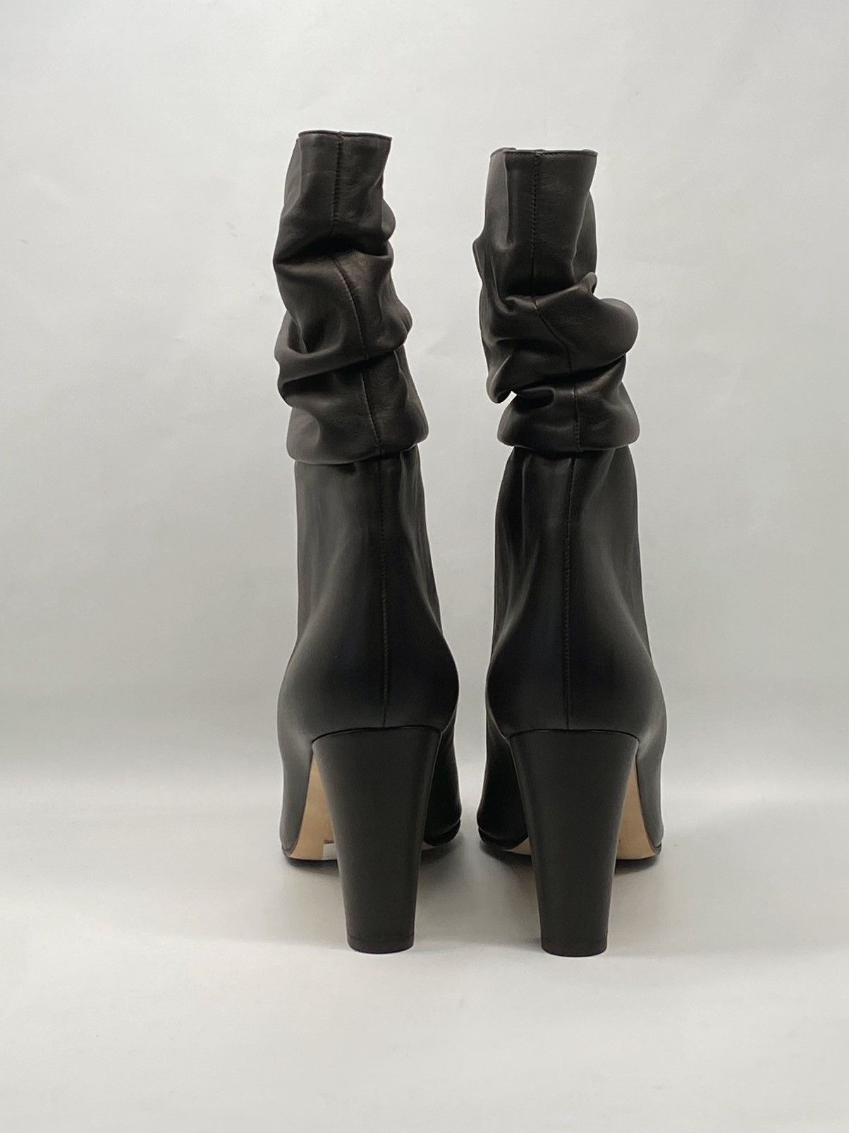 Manolo Blahnik Manolo Blahnik Calasso 90MM Ruched Leather Boots size 42 Size US 12 / IT 42 - 9 Thumbnail