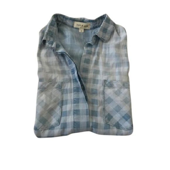Anthropologie Cloth & Stone Sleeveless Checkered Button-Down Shirt Size S / US 4 / IT 40 - 6 Thumbnail
