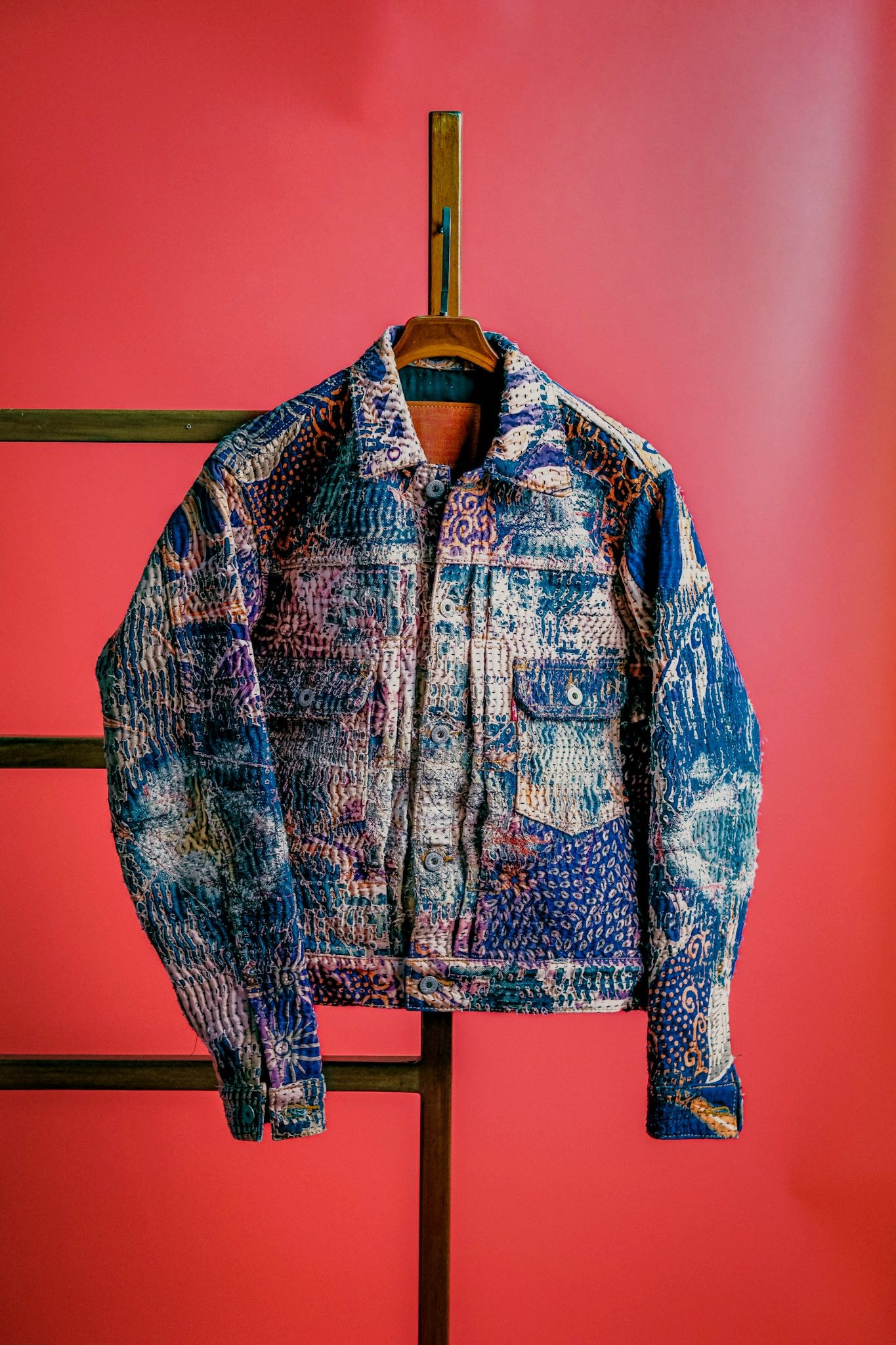 Levi's Levis 71507 Selvedge X Sashiko Boro Etnic Jacket Size US M / EU 48-50 / 2 - 1 Thumbnail