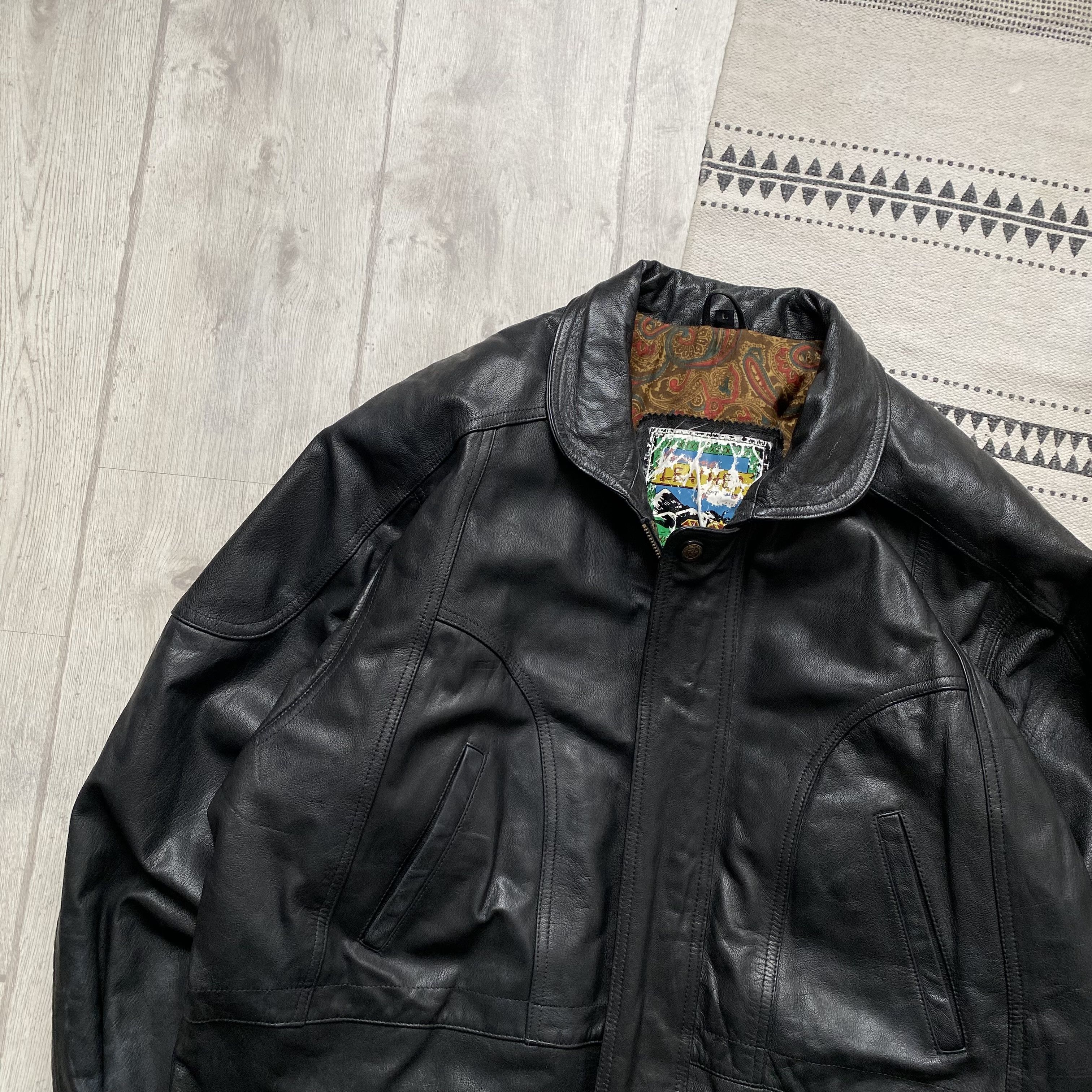 Genuine Leather Avantgarde Vintage 90s Genuine Leather Jacket Parka Coat Y2K Size US L / EU 52-54 / 3 - 2 Thumbnail