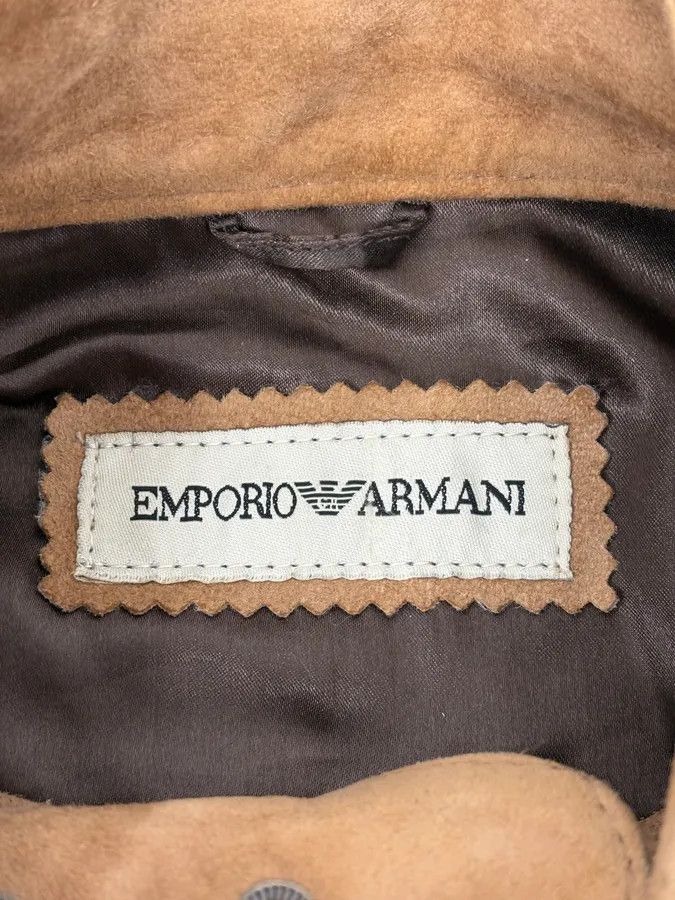 Emporio Armani SS2004 Emporio Armani Beige Suede Leather Jacket Size US M / EU 48-50 / 2 - 13 Thumbnail
