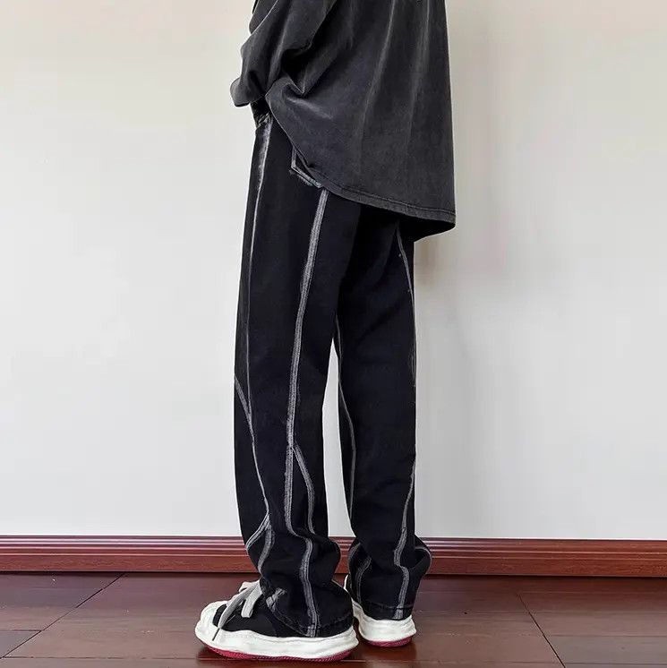 Japanese Brand Retro casual versatile loose fitting jeans Size US 32 / EU 48 - 5 Thumbnail