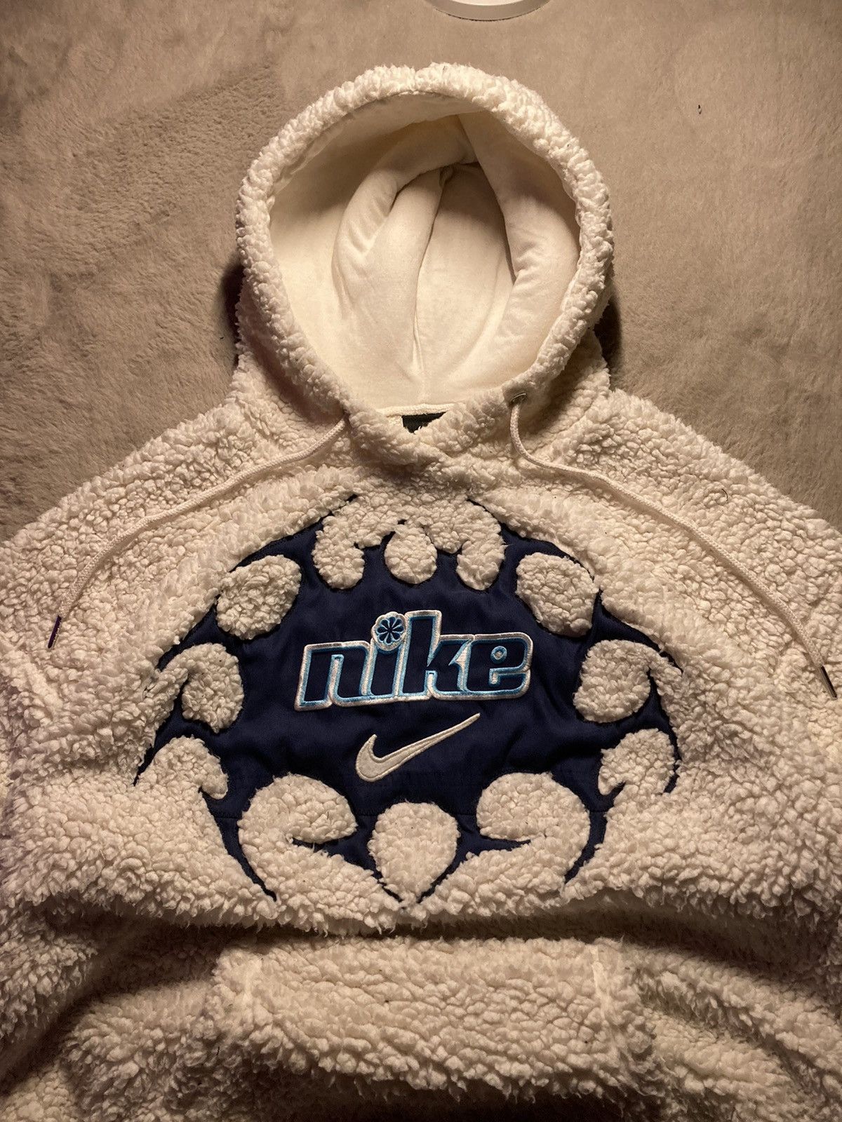 Nike × Vintage ⛩️nike hoodie custom ninja fleece vintage y2k center big logo Size US L / EU 52-54 / 3 - 1 Thumbnail