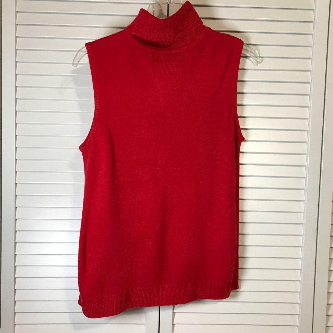 Other Designers Originals Red Cowl Neck Sleeveless Sweater M Size M / US 6-8 / IT 42-44 - 2 Thumbnail