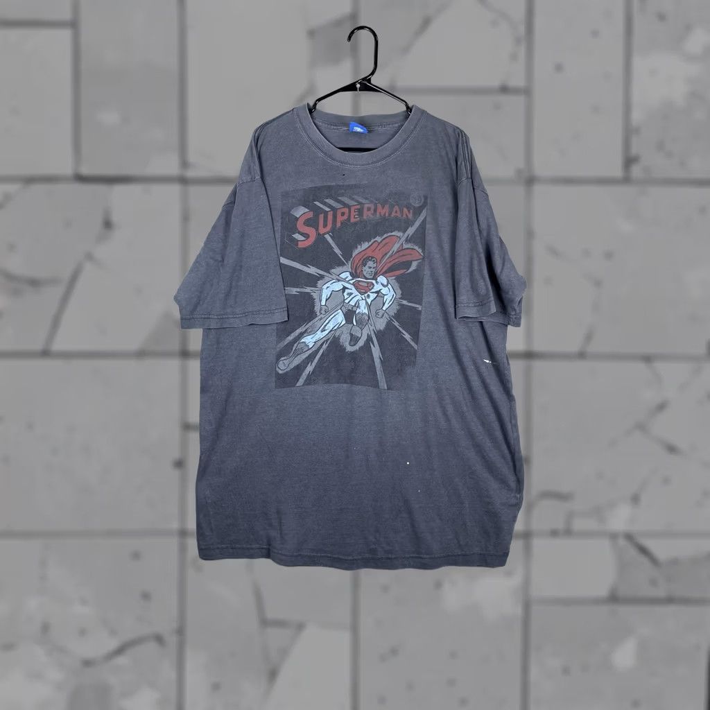 Logo 7 Superman Shirt Mens 2XL Gray Flying Comic Graphic Logo Tee T-Shirt Superhero Size US XXL / EU 58 / 5 - 1 Thumbnail