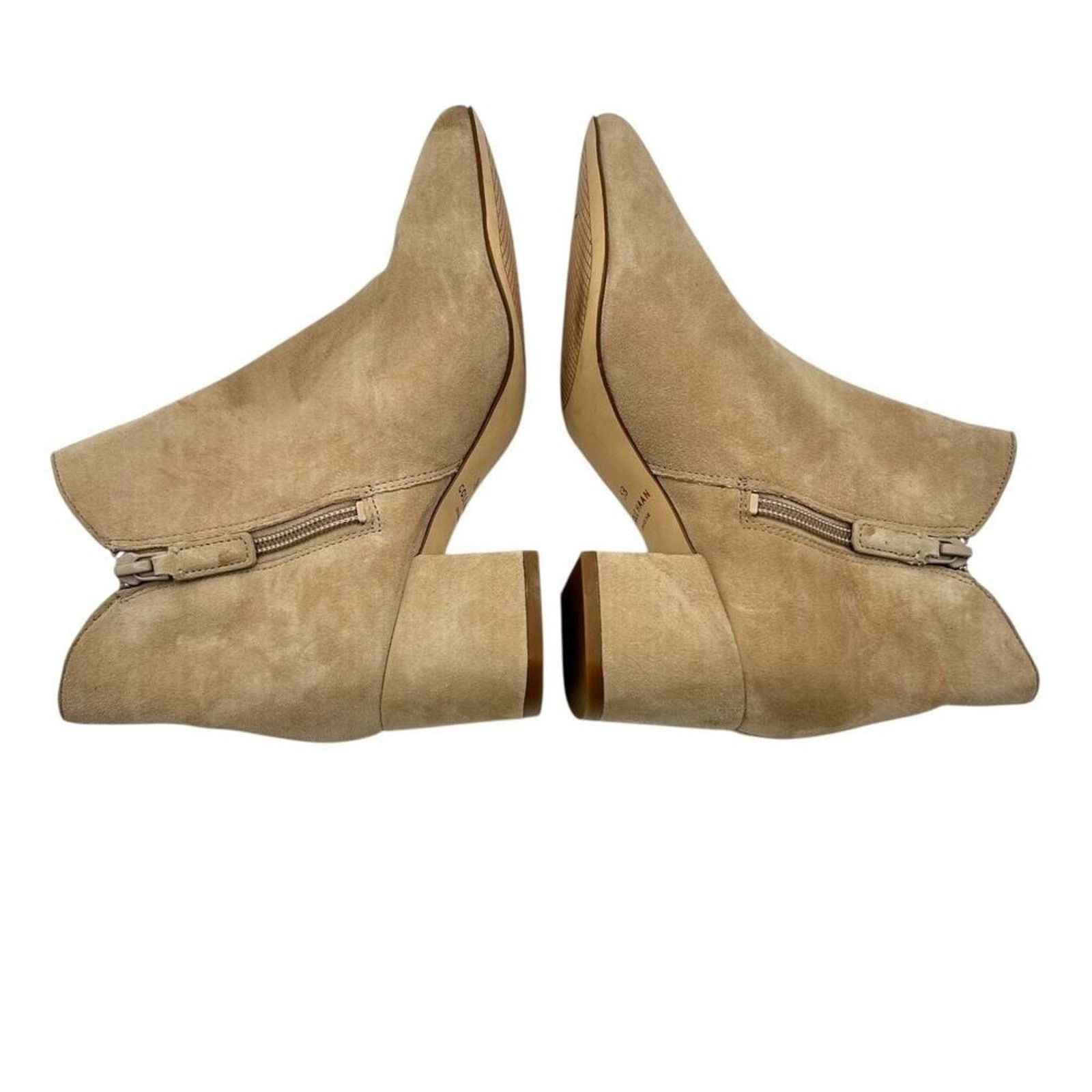 Cole Haan Cole Haan Tan Suede Block Heel Ankle Booties Size 5B Size US 5 / IT 35 - 8 Thumbnail