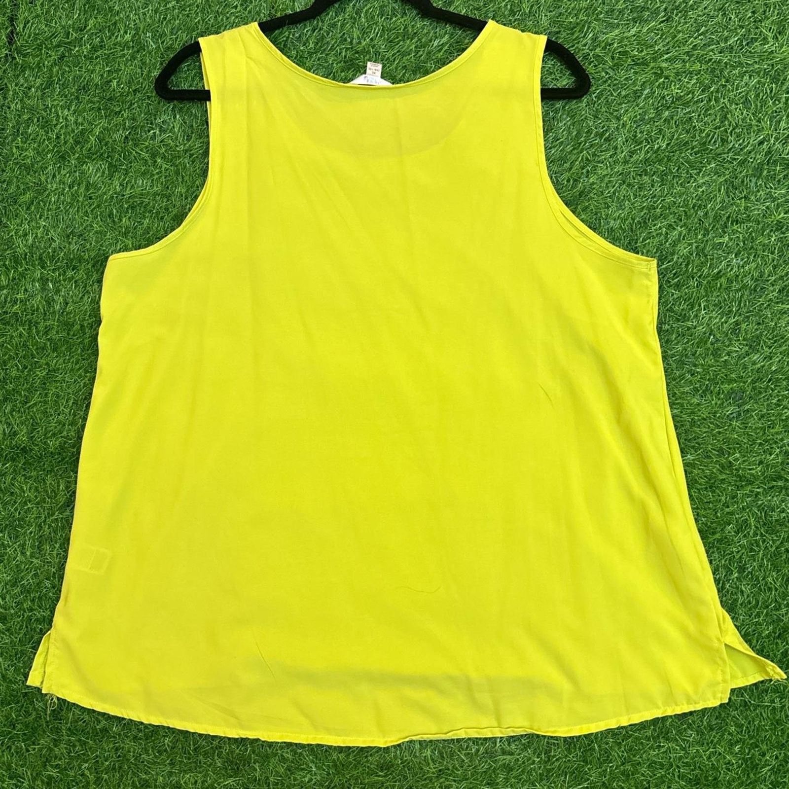 Other Women's Lime Green Time and Tru Solid Tank Blouse Size XL / US 12-14 / IT 48-50 - 2 Thumbnail
