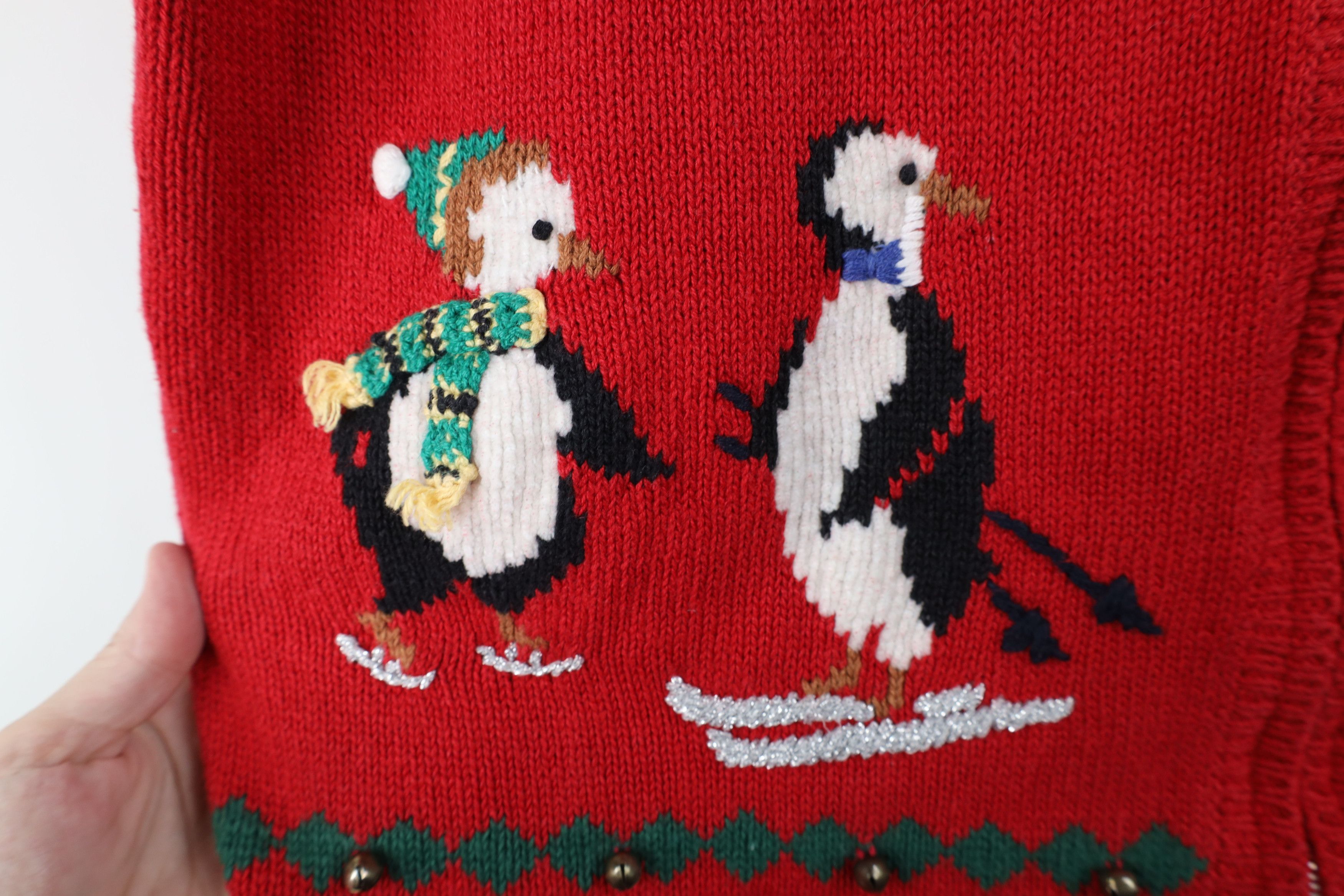 Vintage Vintage 90s Streetwear Penguin Knit Zip Sweater Vest Size XL / US 12-14 / IT 48-50 - 6 Thumbnail
