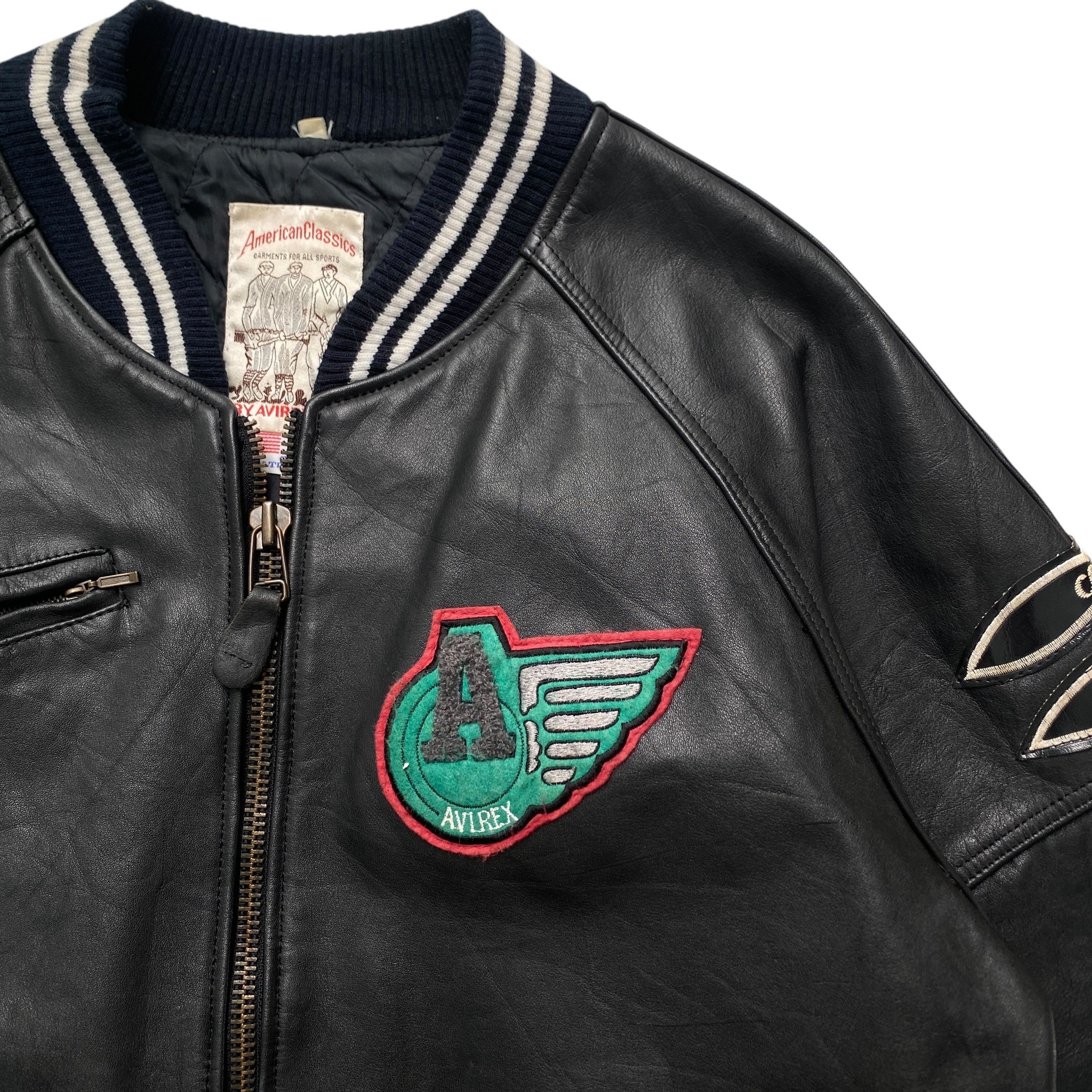 Avirex × Vintage Vintage Avirex Leather Varsity Jacket Champions Size US M / EU 48-50 / 2 - 4 Thumbnail