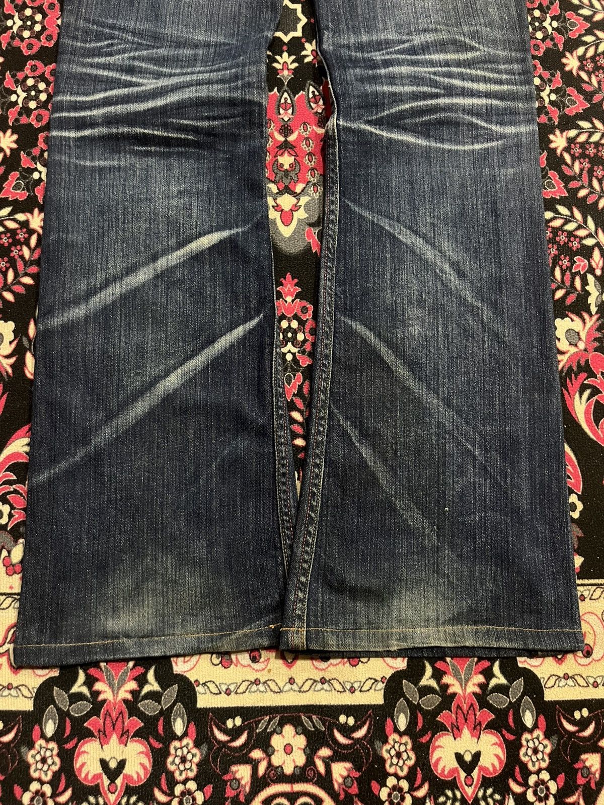 Japanese Brand ⚡️Flare⚡️Vintage Japanese Brand Anna Kerry Blue Faded Jeans Size 28" / US 6 / IT 42 - 11 Thumbnail