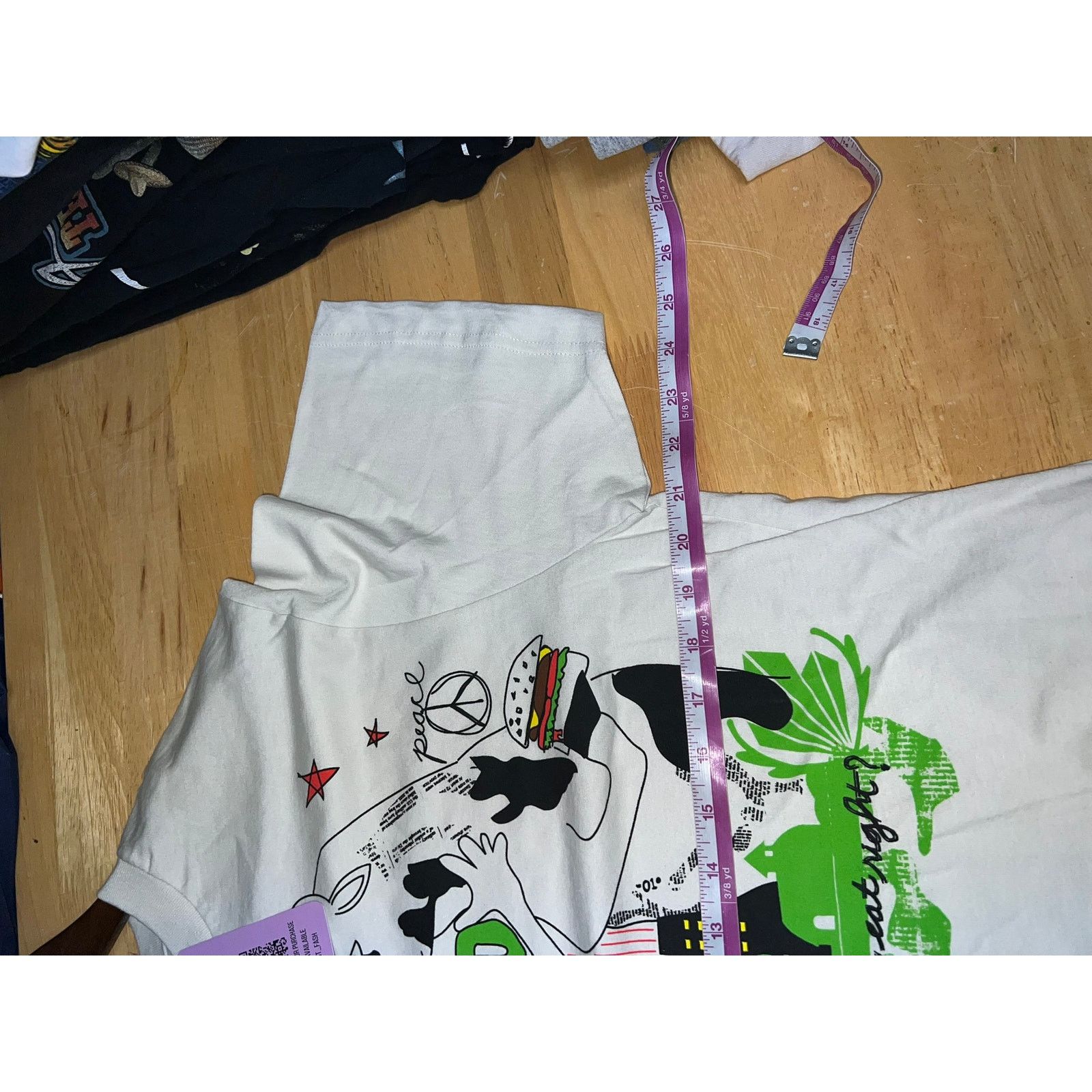 Band Tees Fyasko Shirt You Are What You Eat Cow Peace Vegetarian Tee L Size US L / EU 52-54 / 3 - 7 Thumbnail