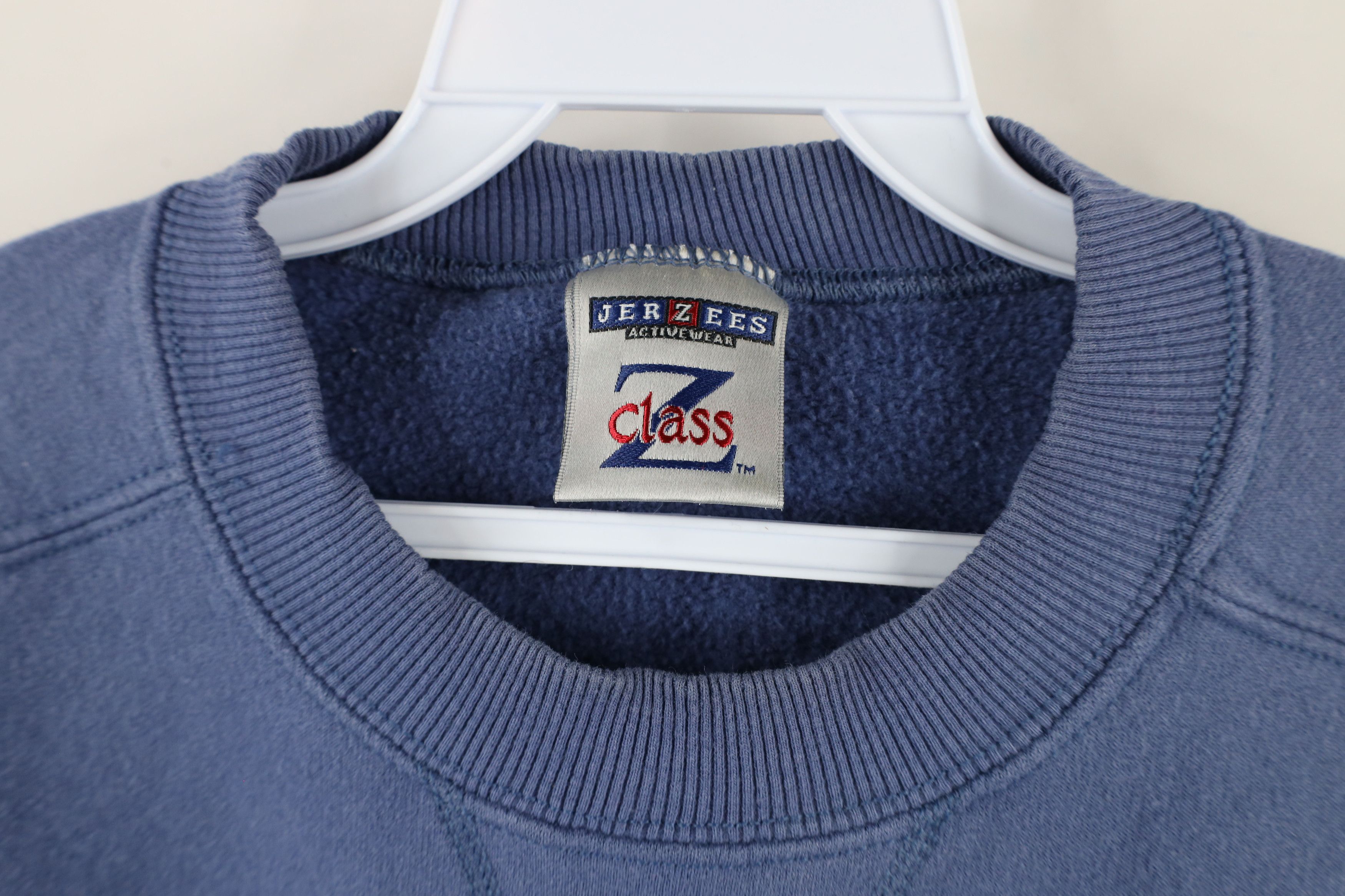 Vintage Vintage 90s Streetwear Blank Crewneck Sweatshirt Periwinkle Size US L / EU 52-54 / 3 - 4 Thumbnail
