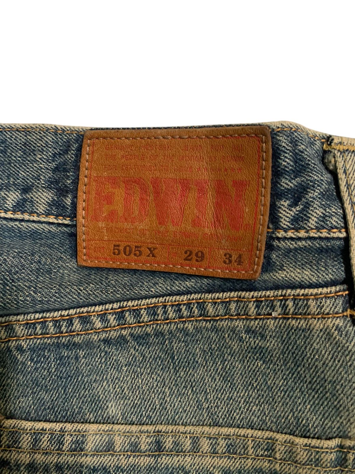 Kapital VINTAGE EDWIN 505X SELVEDGE BAGGY RUSTY DISTRESSED DENIM Size US 29 - 10 Thumbnail