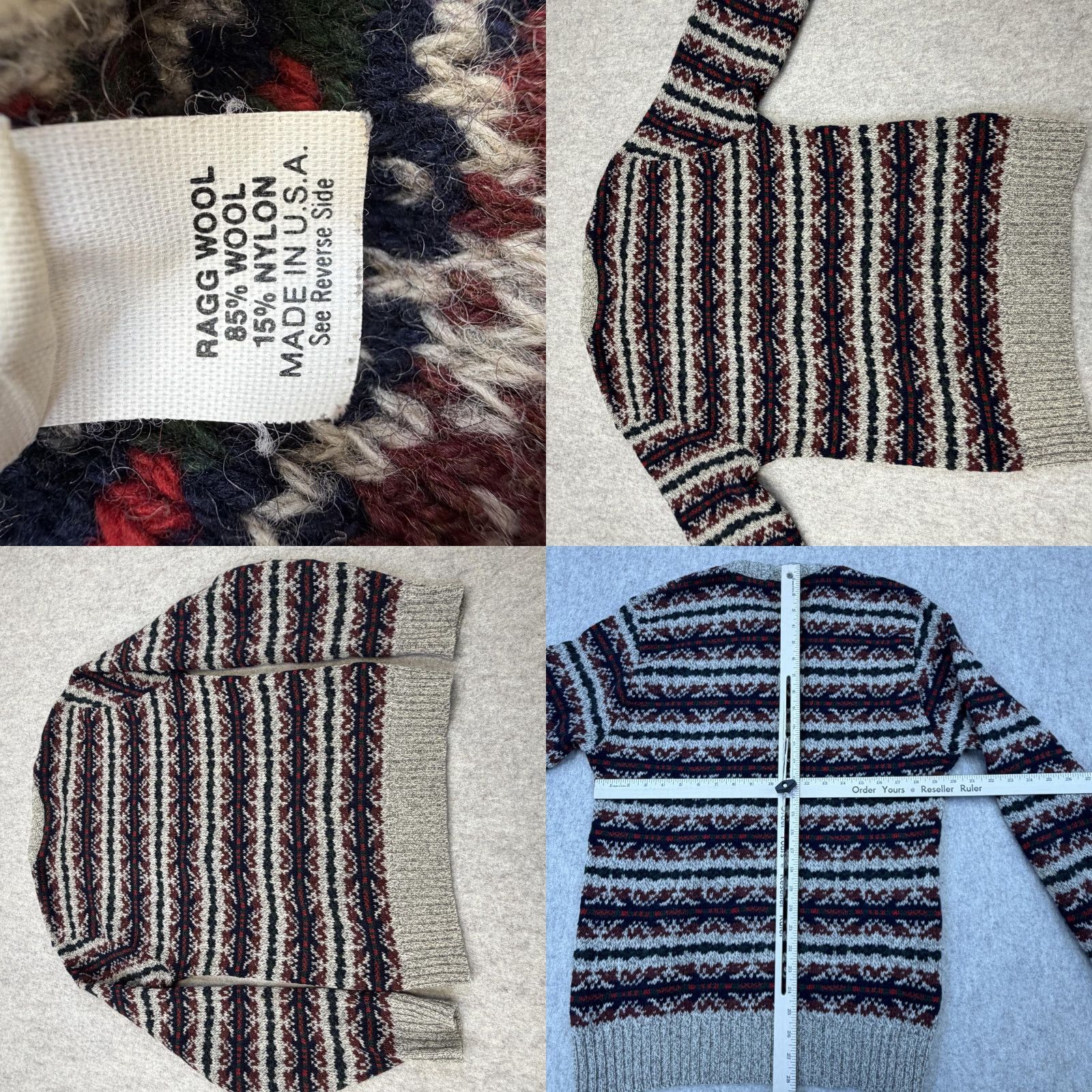 Eddie Bauer VINTAGE Eddie Bauer Sweater Mens Large Ragg Wool Fair Isle Knit Made USA 90s Shortlist Size US L / EU 52-54 / 3 - 8 Thumbnail