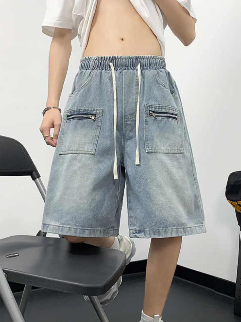 Japanese Brand Loose straight zippered pocket denim shorts Size US 30 / EU 46 - 5 Thumbnail