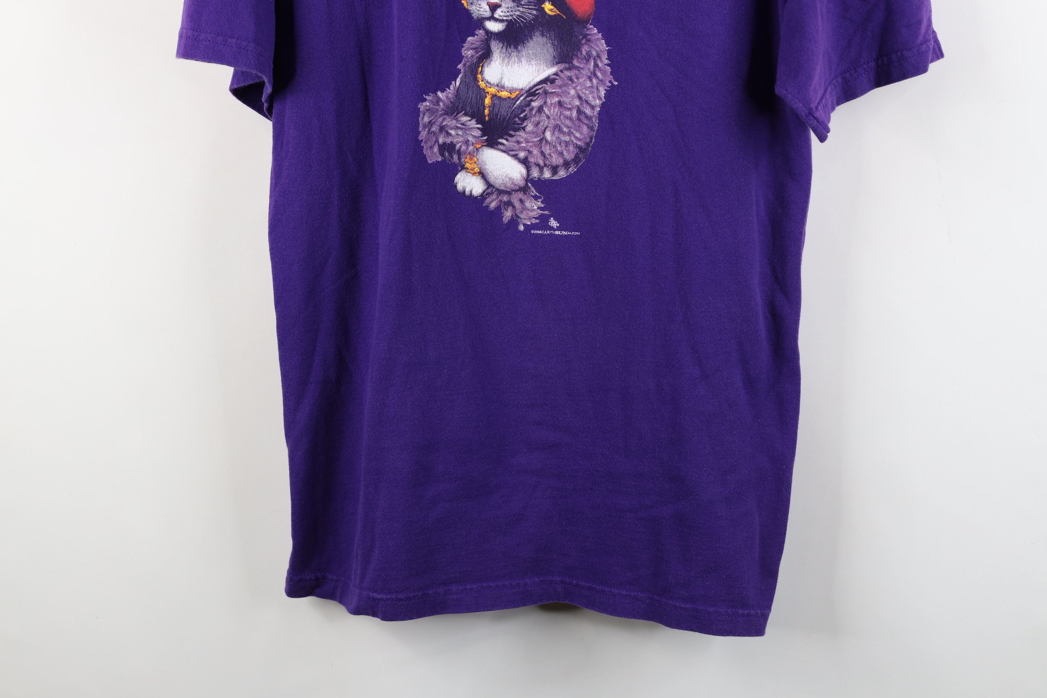 Vintage Vintage Y2K 2004 Streetwear Cat Kitten T-Shirt Purple Size XL / US 12-14 / IT 48-50 - 3 Thumbnail