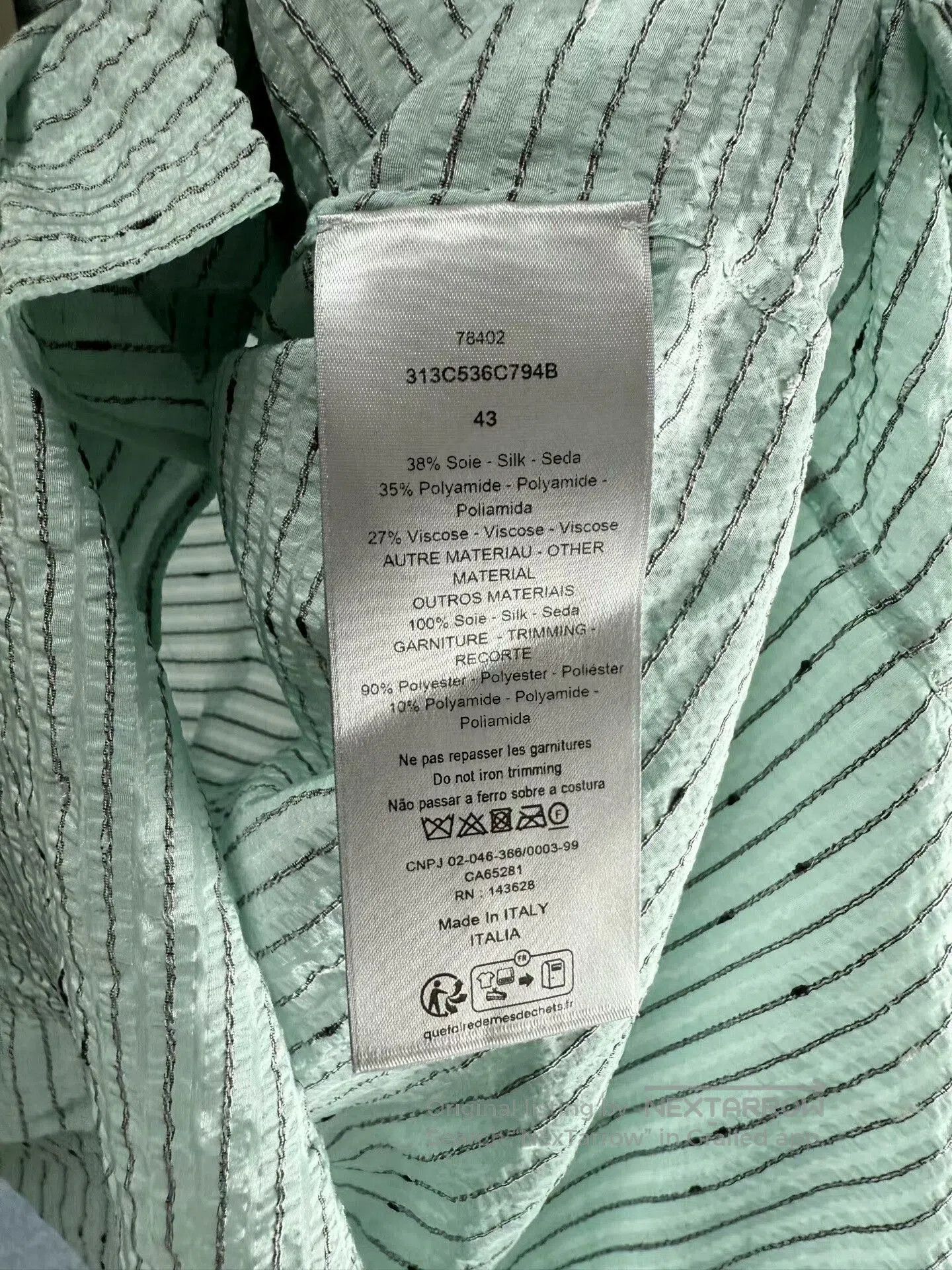 Dior dior mint green silk shirt with label. Size US L / EU 52-54 / 3 - 4 Thumbnail