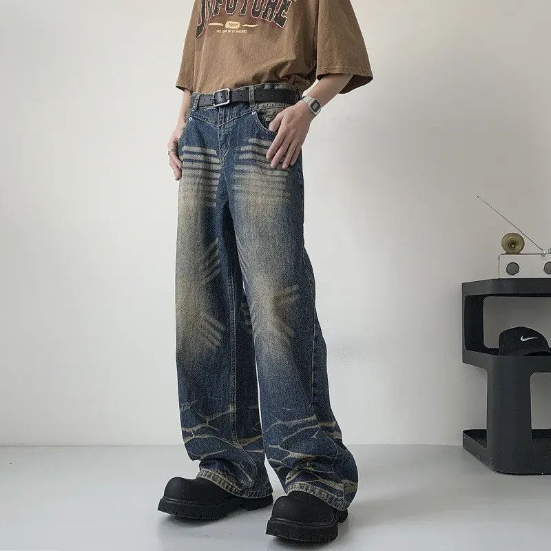 Japanese Brand × Jean Retro loose graffiti high street jeans Size US 32 / EU 48 - 4 Thumbnail